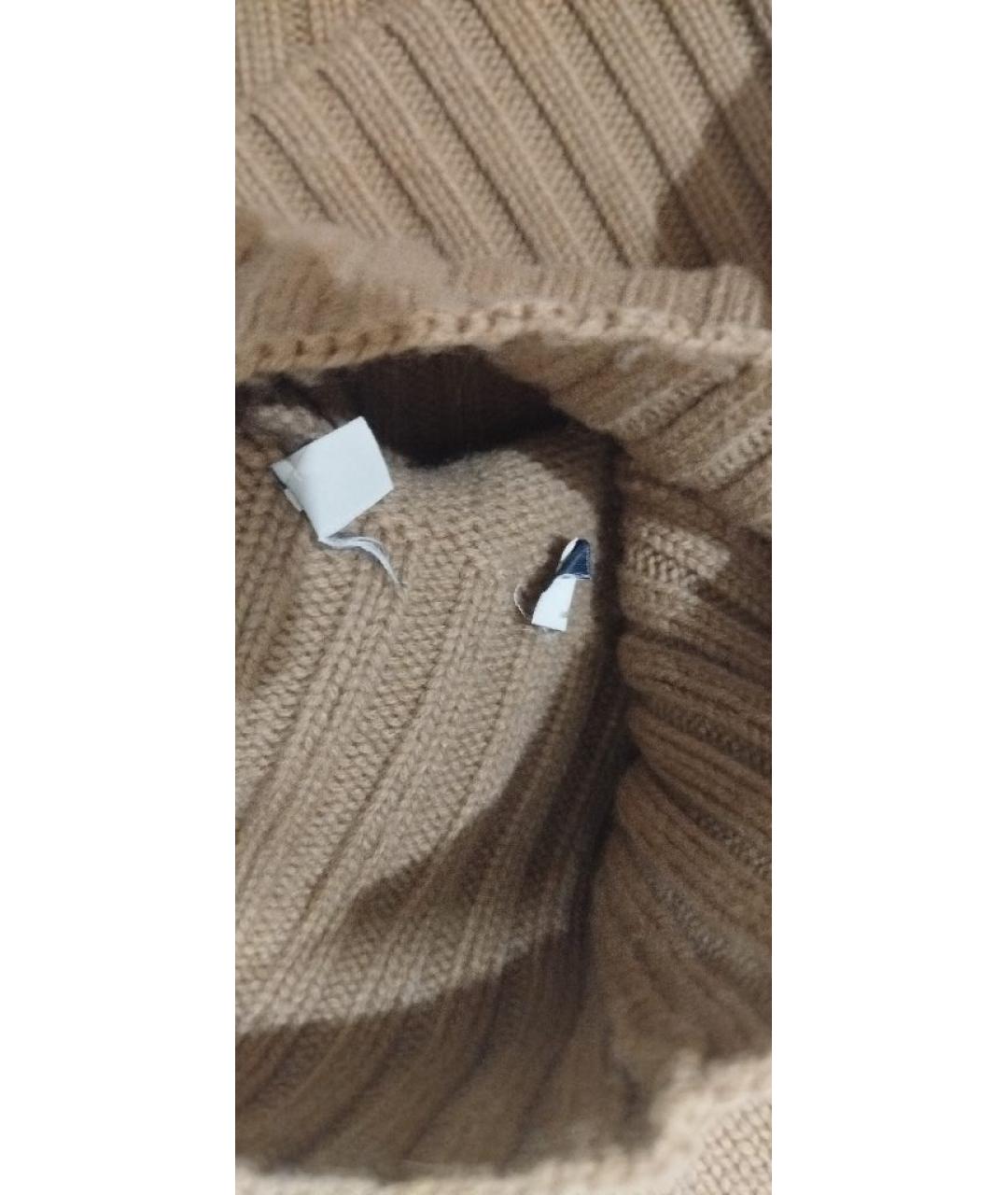 MAX MARA Бежевый шерстяной джемпер / свитер, фото 6