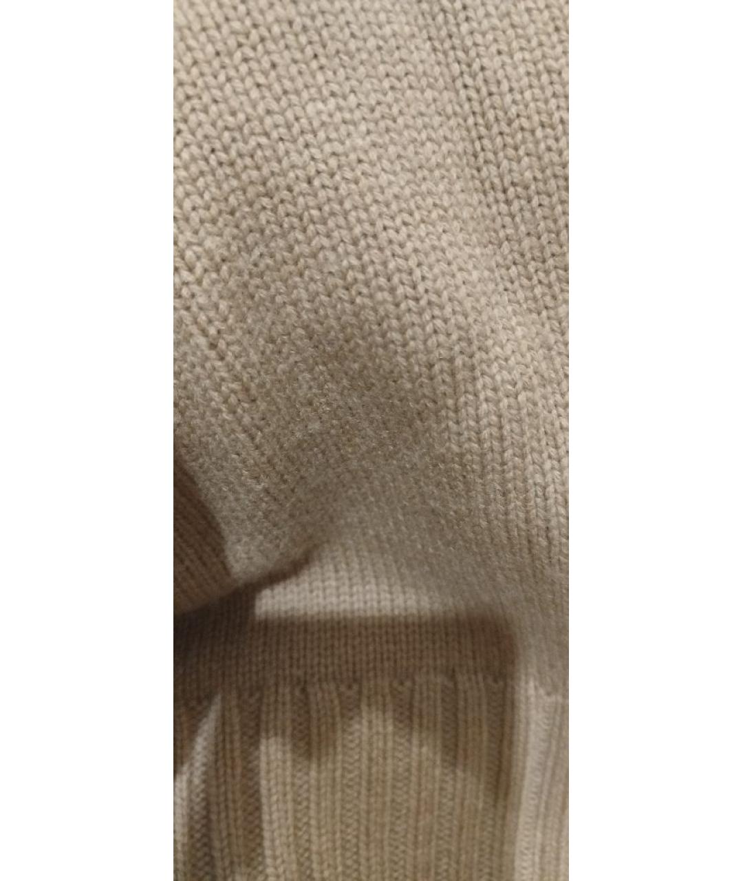 MAX MARA Бежевый шерстяной джемпер / свитер, фото 7