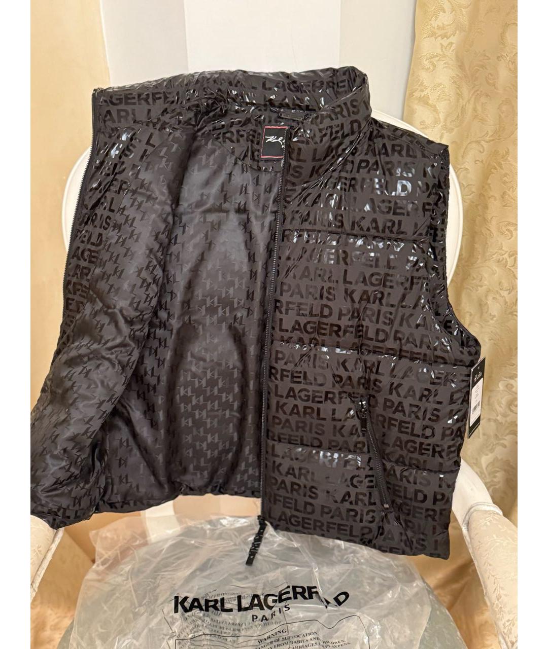 KARL LAGERFELD Черный полиэстеровый жилет, фото 5