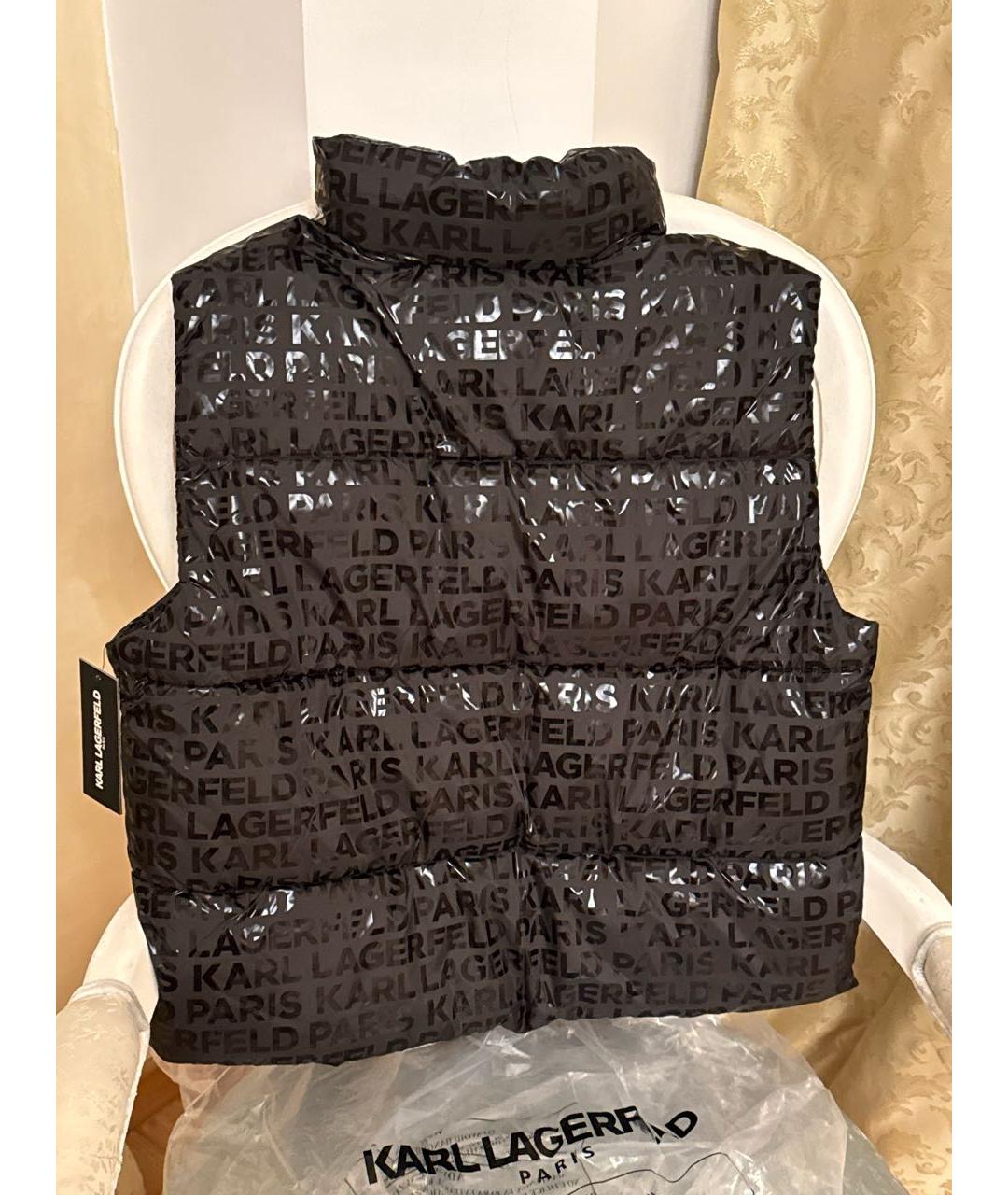 KARL LAGERFELD Черный полиэстеровый жилет, фото 6