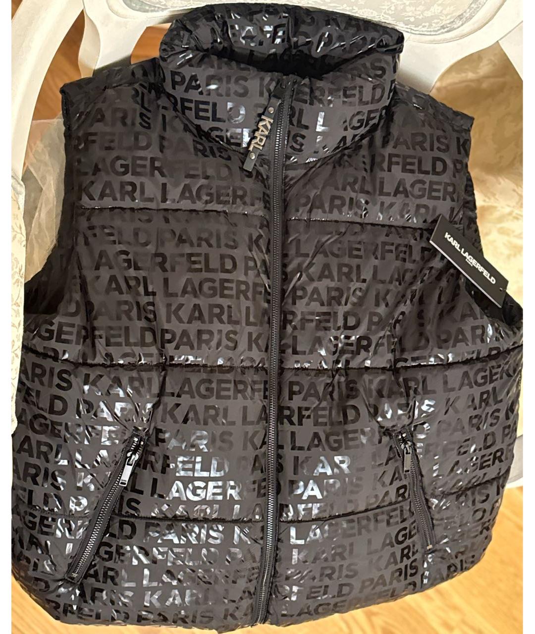 KARL LAGERFELD Черный полиэстеровый жилет, фото 2