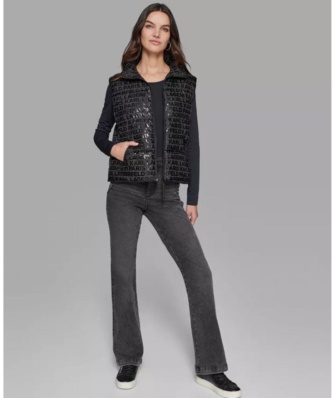 KARL LAGERFELD Черный полиэстеровый жилет, фото 7