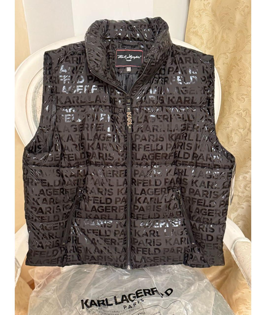 KARL LAGERFELD Черный полиэстеровый жилет, фото 9