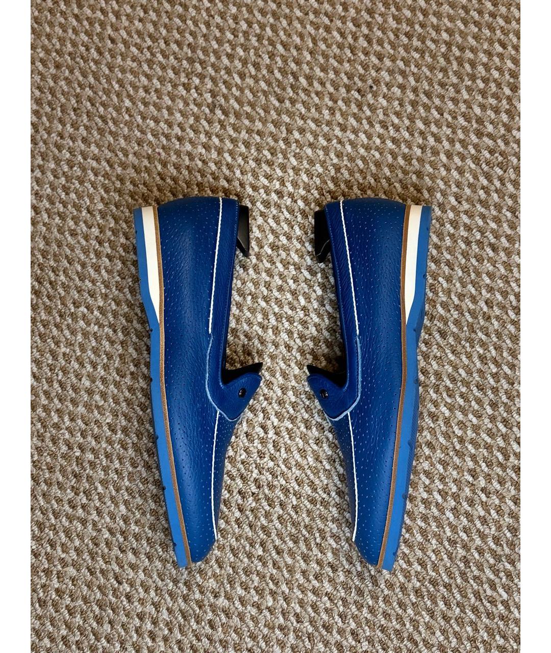 ZILLI Синие кожаные лоферы, фото 5