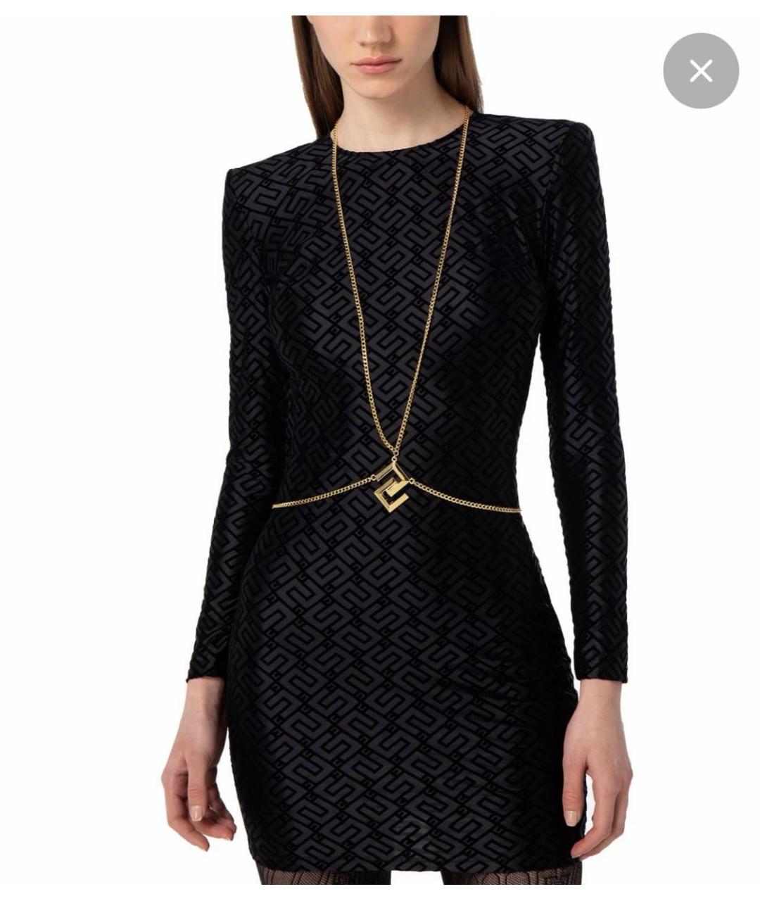 ELISABETTA FRANCHI Черное коктейльное платье, фото 4