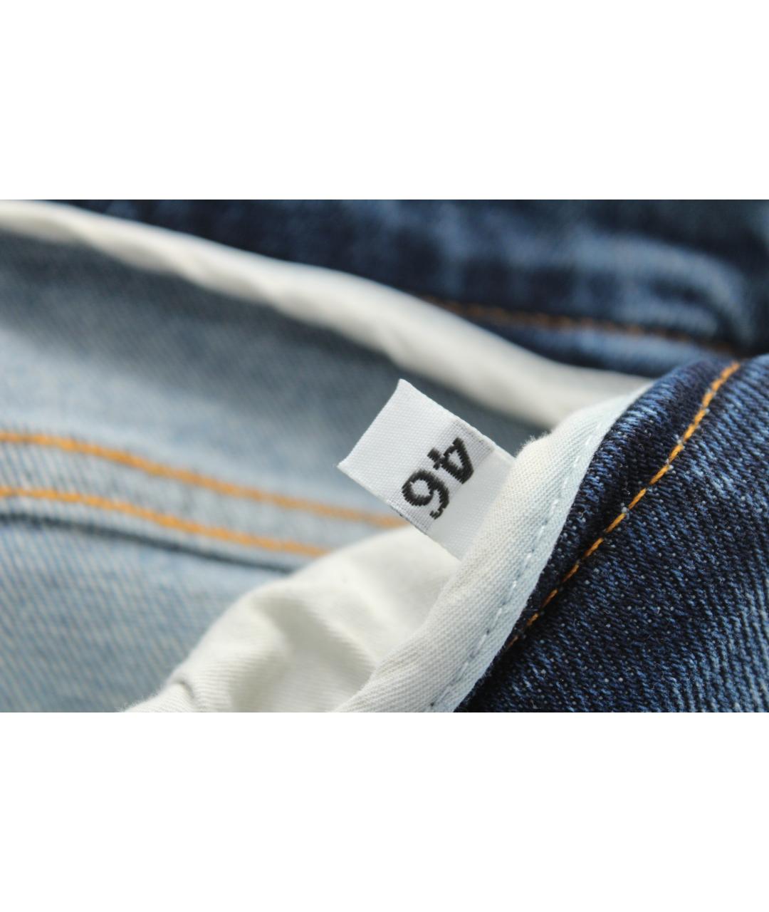 DOLCE&GABBANA Голубые хлопко-эластановые джинсы скинни, фото 7