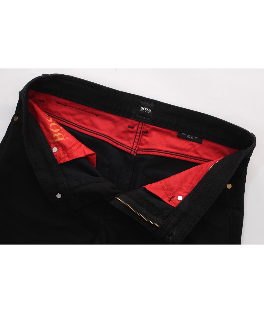 HUGO BOSS Черные хлопко-эластановые джинсы скинни, фото 5