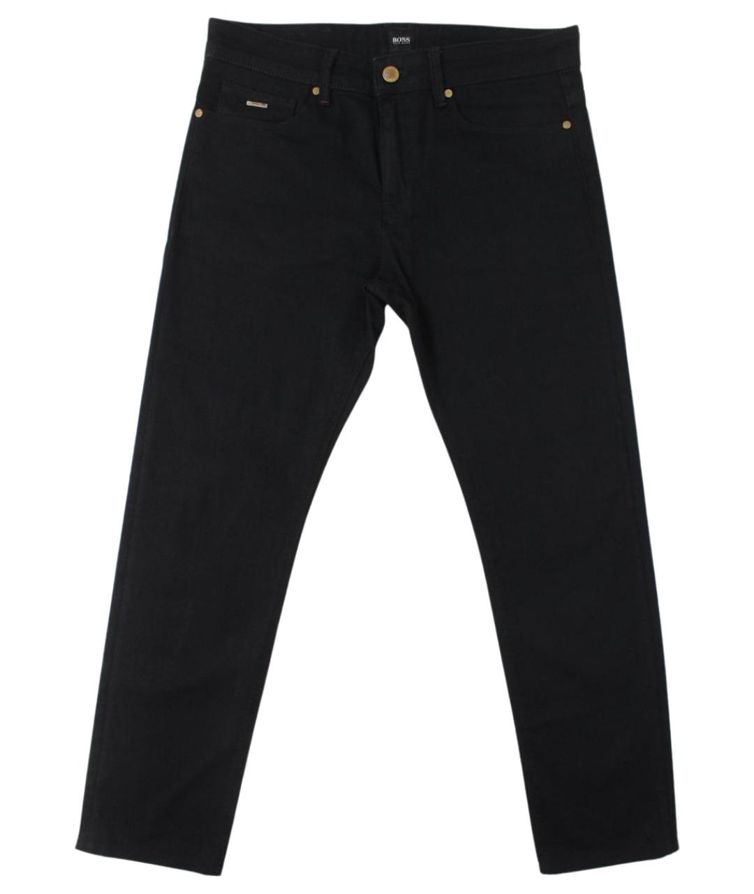 HUGO BOSS Черные хлопко-эластановые джинсы скинни, фото 1