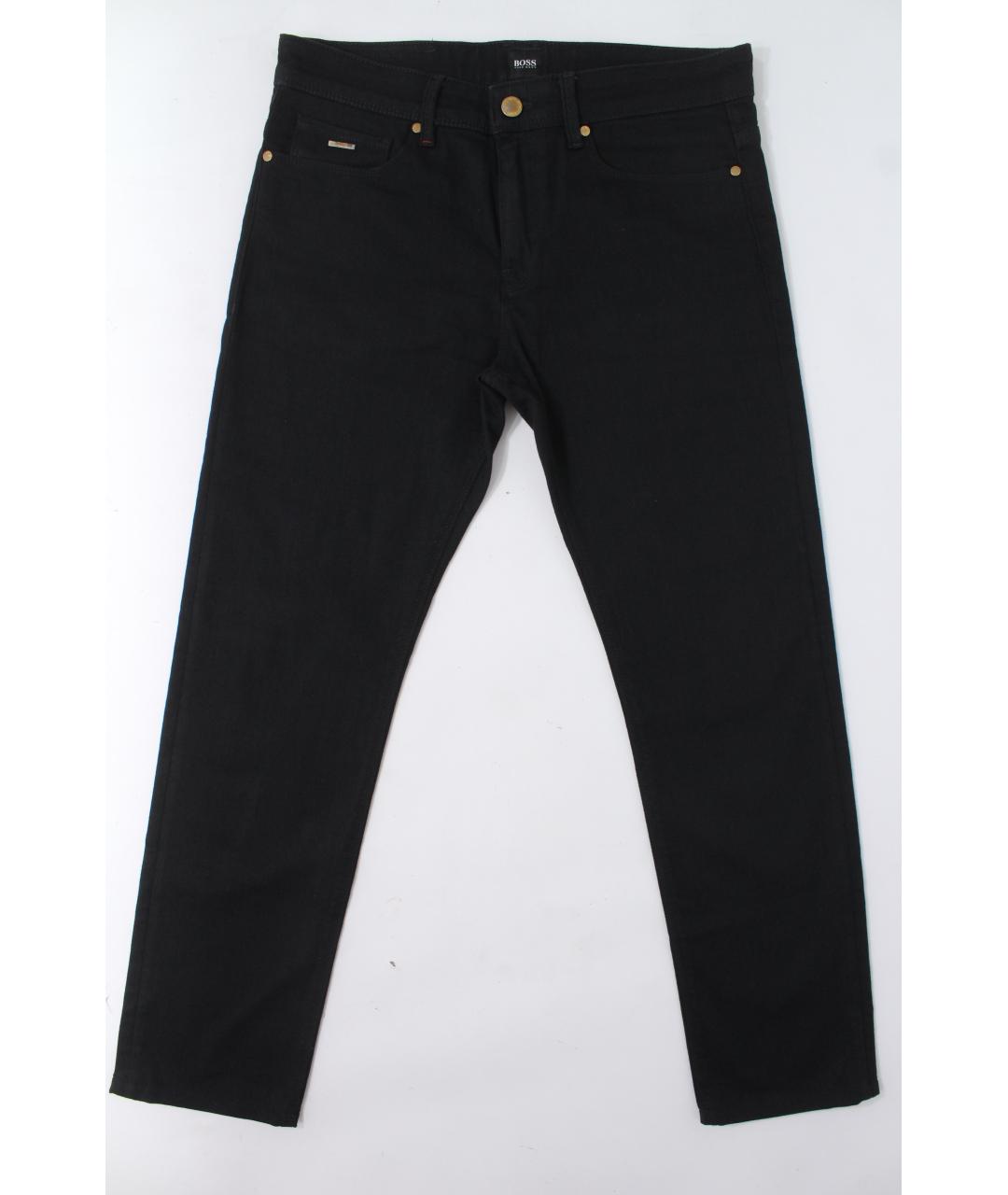 HUGO BOSS Черные хлопко-эластановые джинсы скинни, фото 10