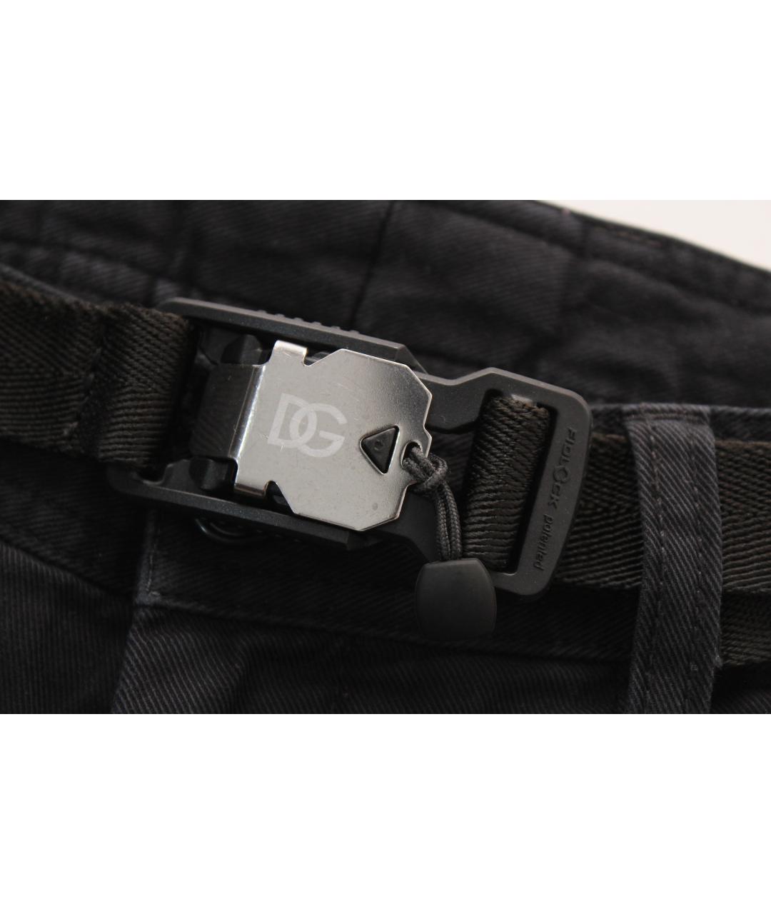 DOLCE&GABBANA Черные хлопко-эластановые повседневные брюки, фото 6