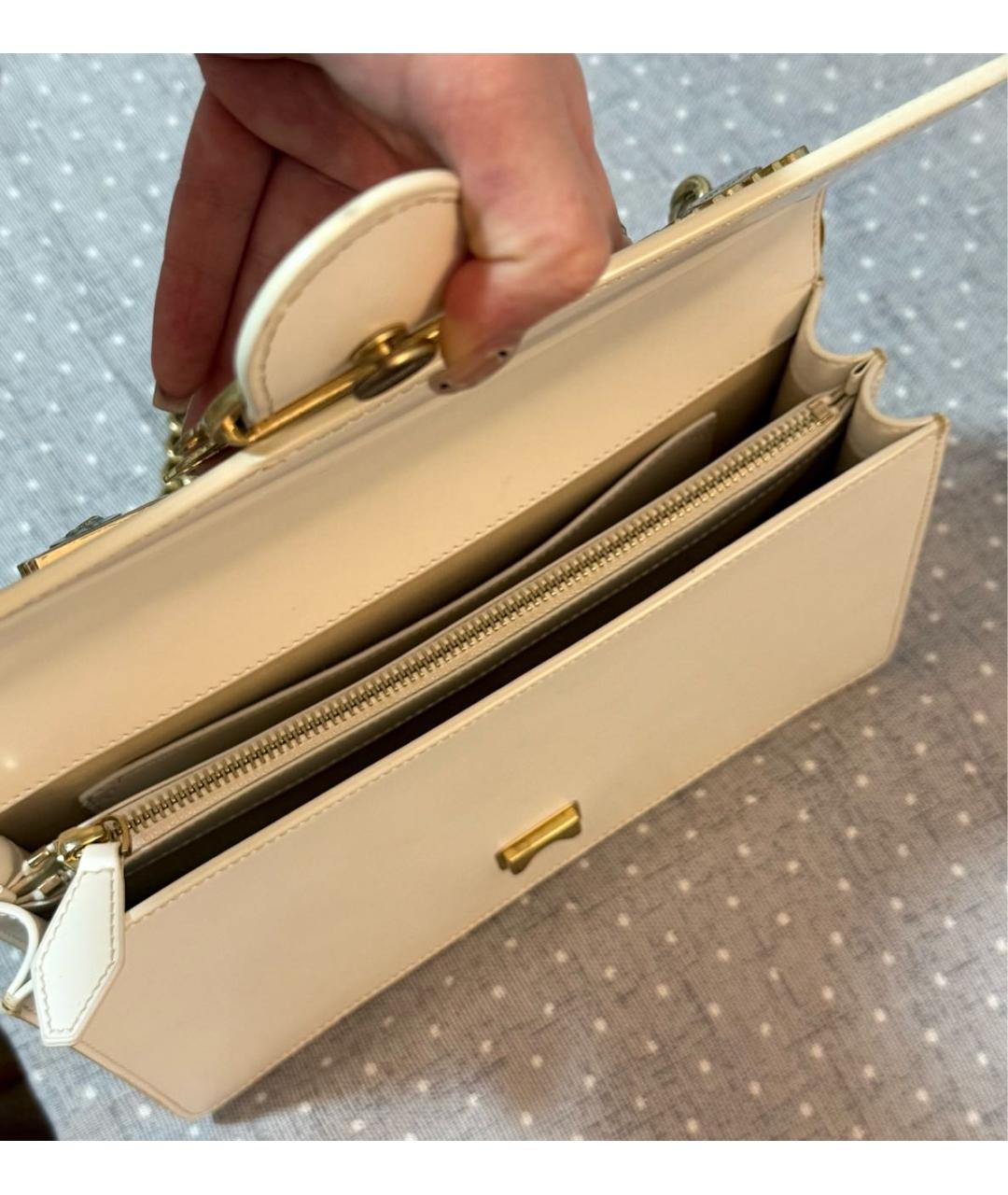 PINKO Белая кожаная сумка через плечо, фото 7