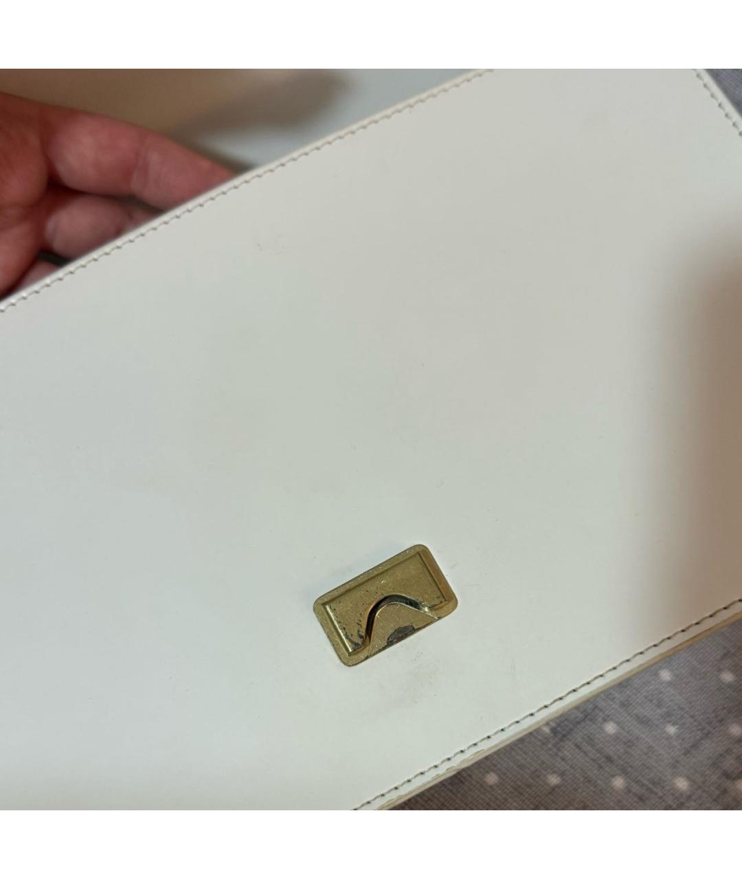 PINKO Белая кожаная сумка через плечо, фото 6