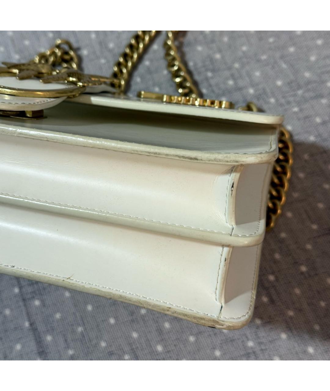 PINKO Белая кожаная сумка через плечо, фото 5