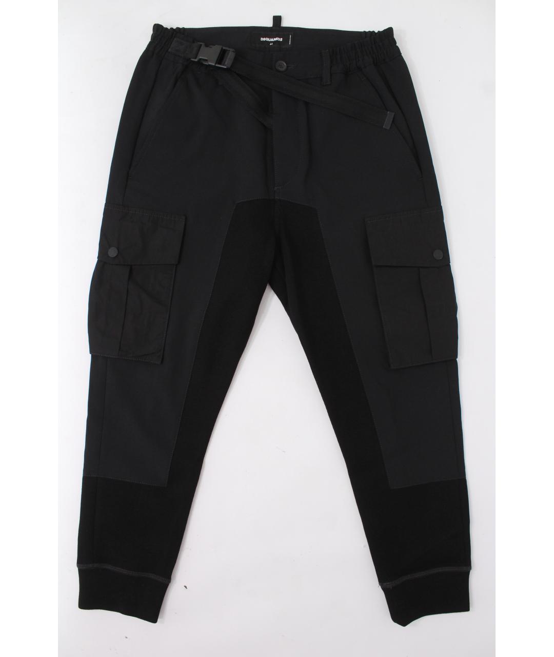 DSQUARED2 Черные шерстяные повседневные брюки, фото 2