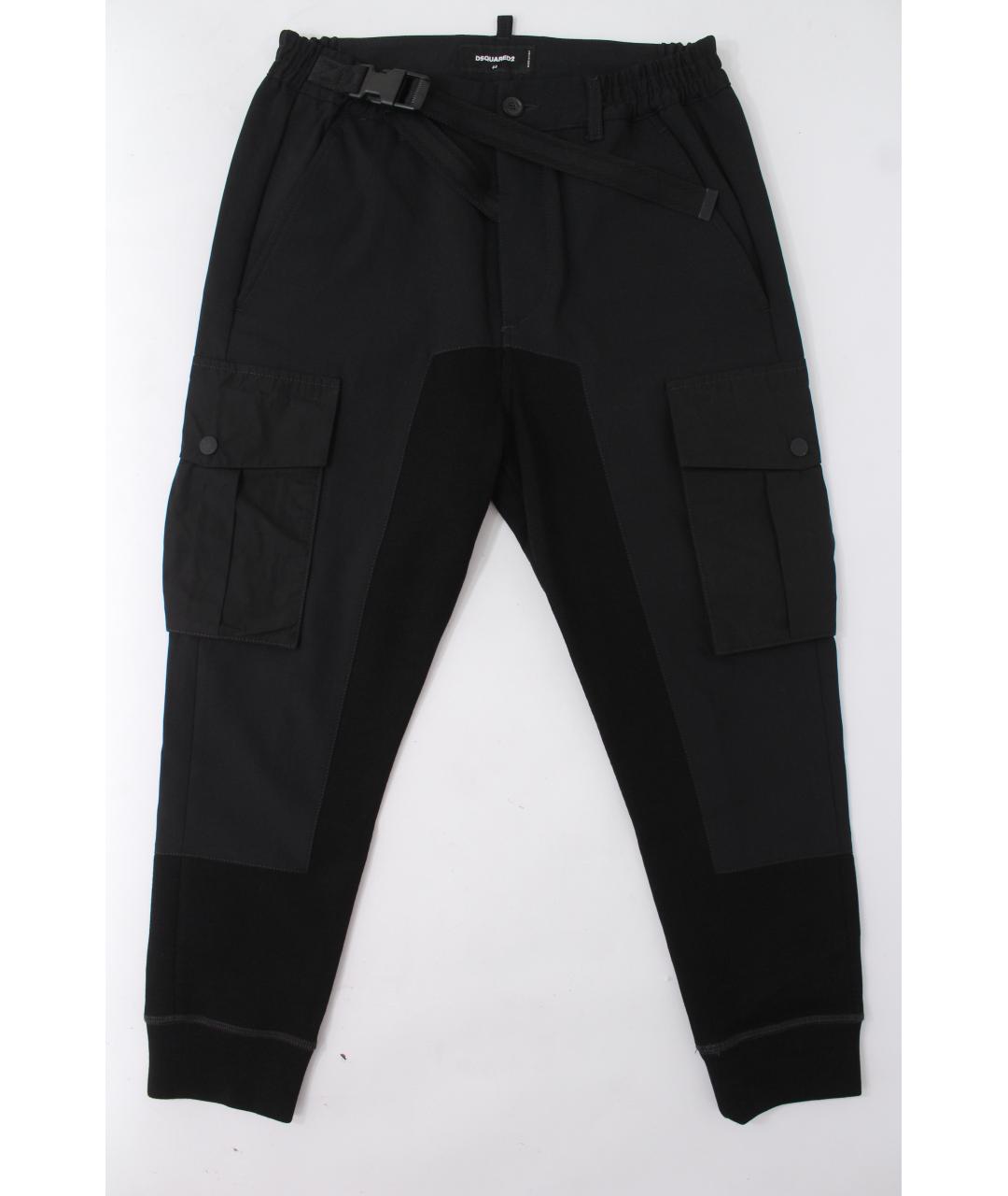 DSQUARED2 Черные шерстяные повседневные брюки, фото 10