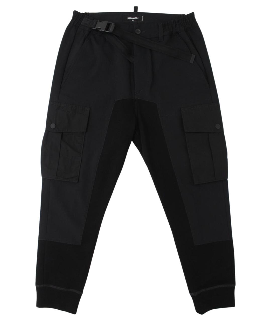 DSQUARED2 Черные шерстяные повседневные брюки, фото 1