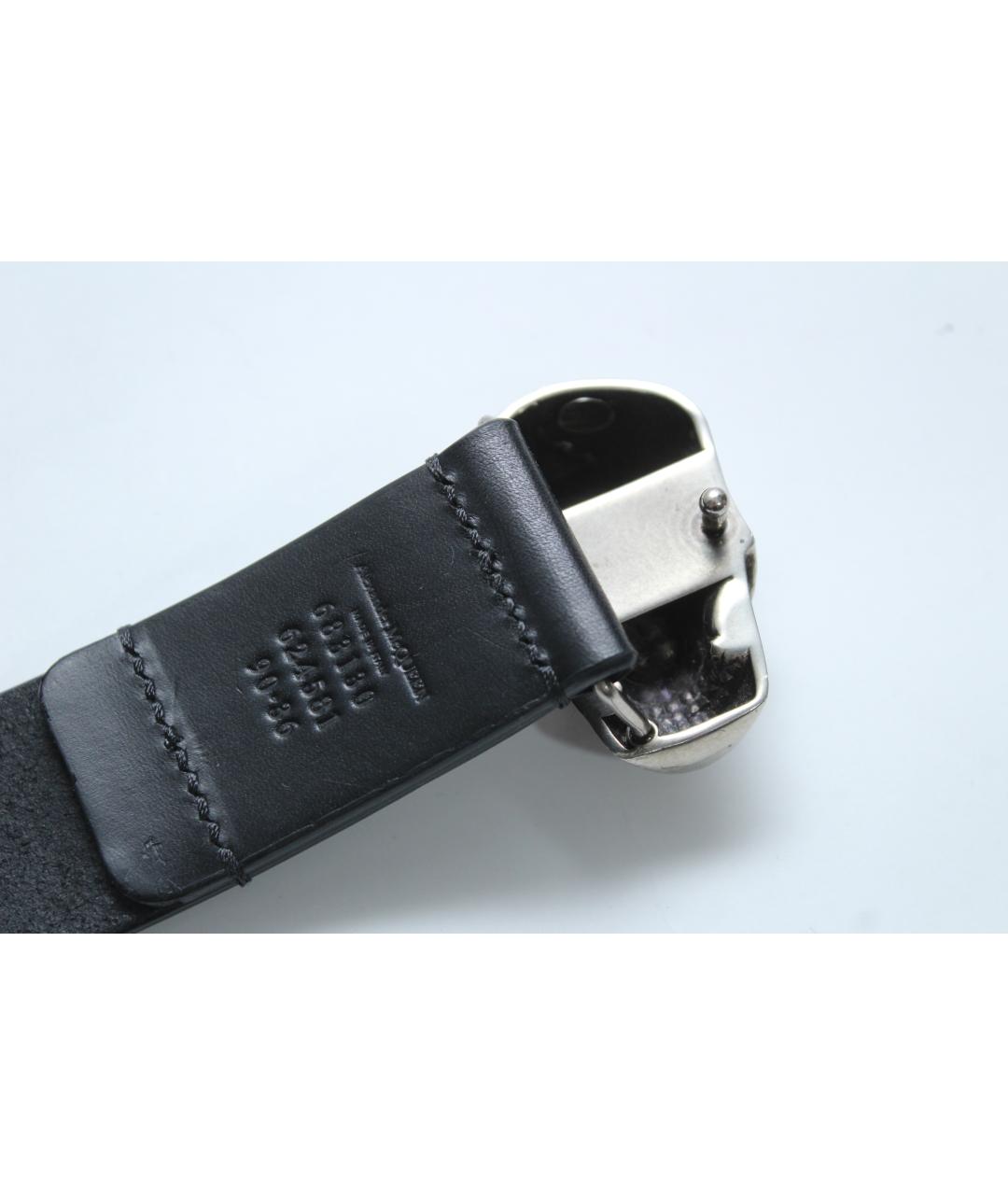 ALEXANDER MCQUEEN Черный кожаный ремень, фото 6