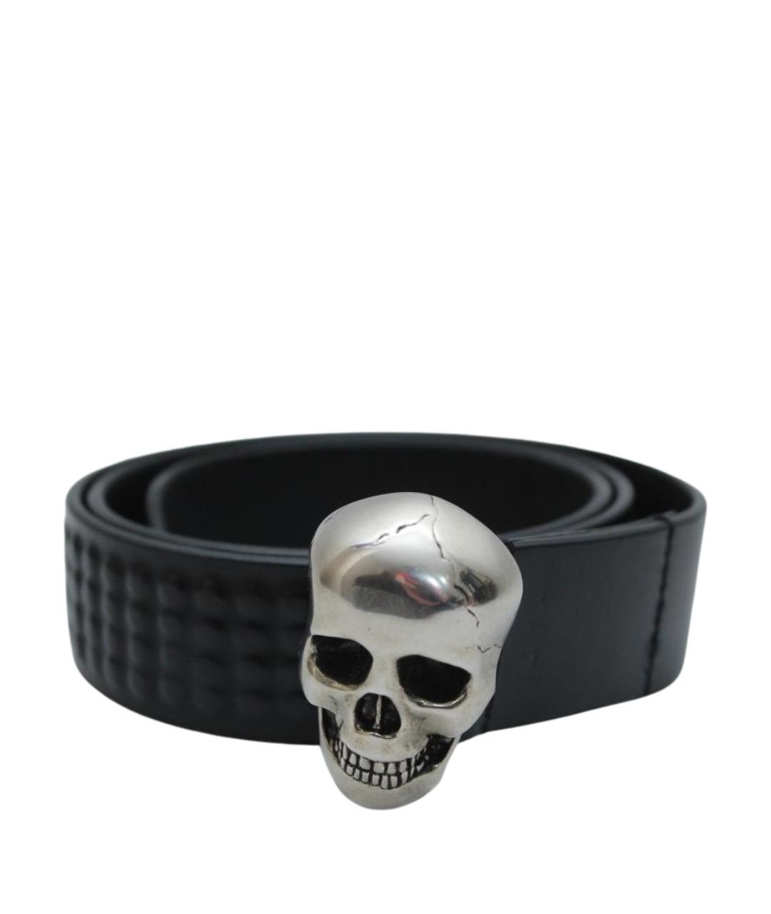 ALEXANDER MCQUEEN Черный кожаный ремень, фото 1