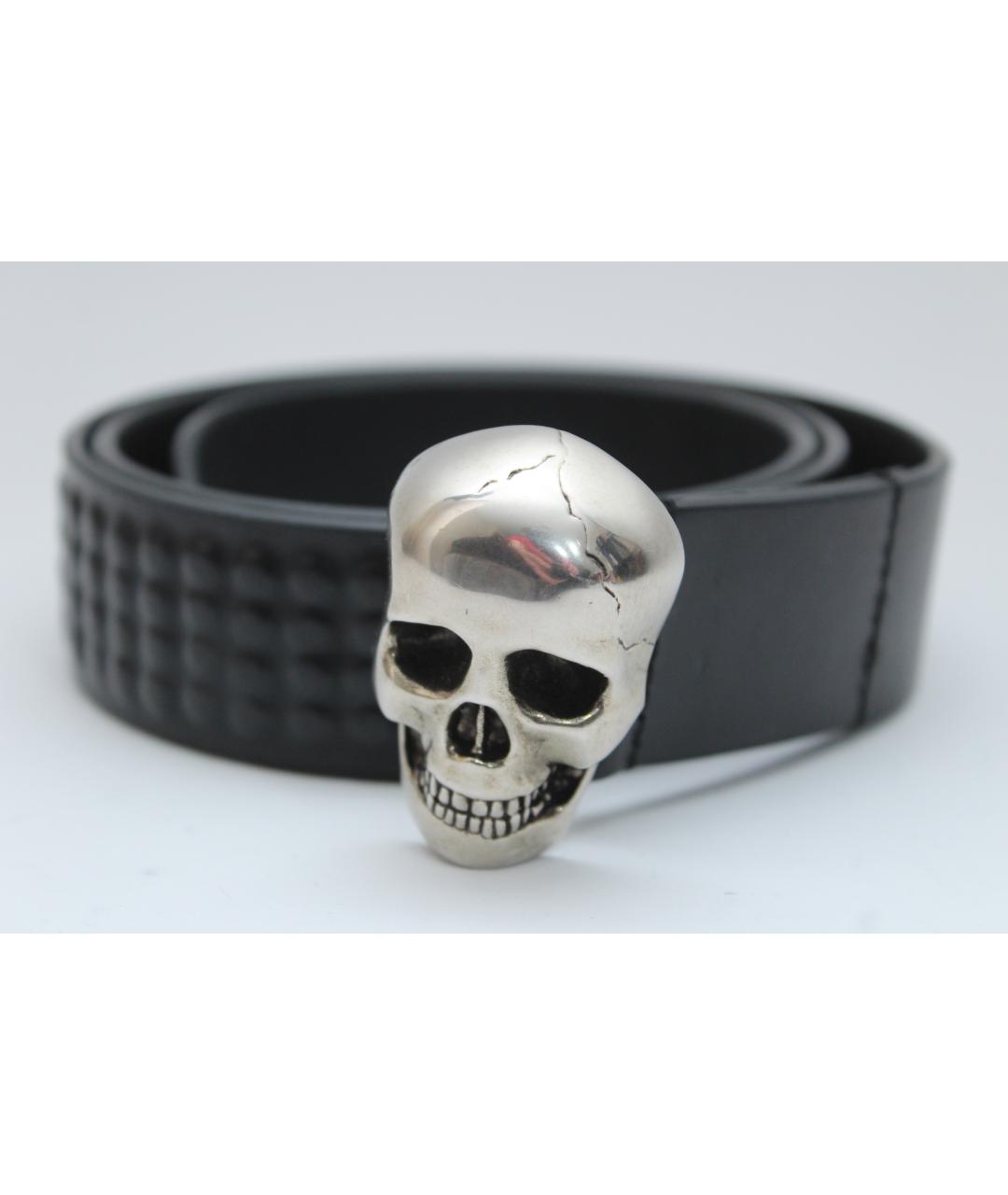 ALEXANDER MCQUEEN Черный кожаный ремень, фото 2