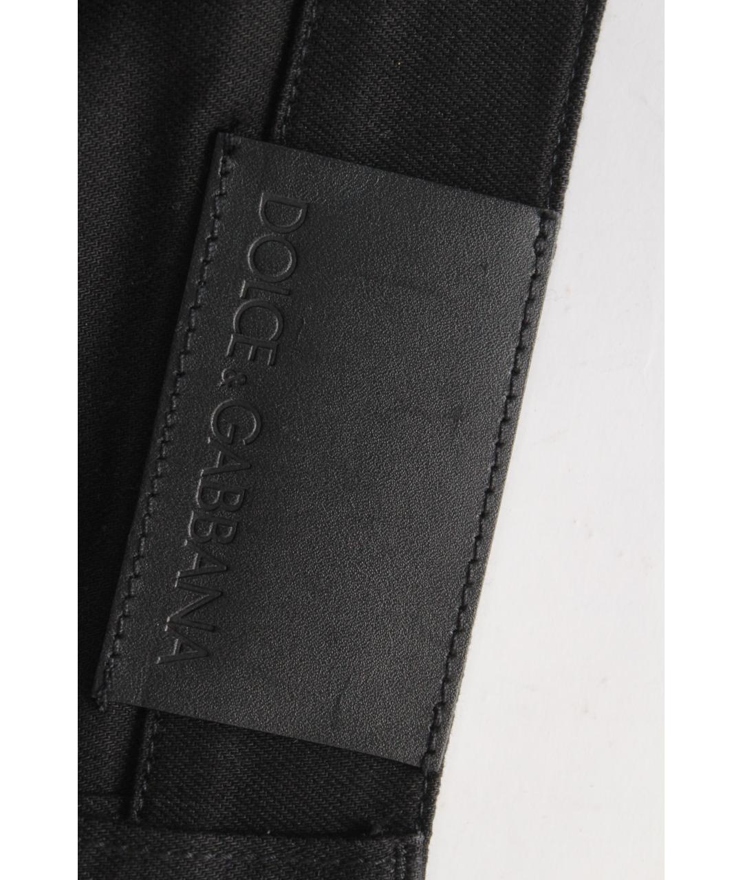 DOLCE&GABBANA Черные хлопко-эластановые джинсы скинни, фото 8