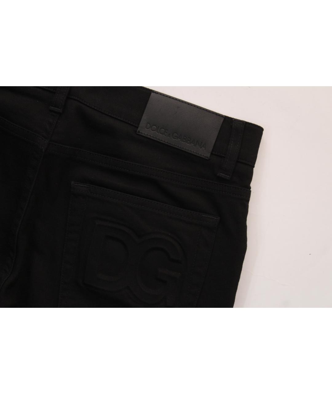 DOLCE&GABBANA Черные хлопко-эластановые джинсы скинни, фото 7