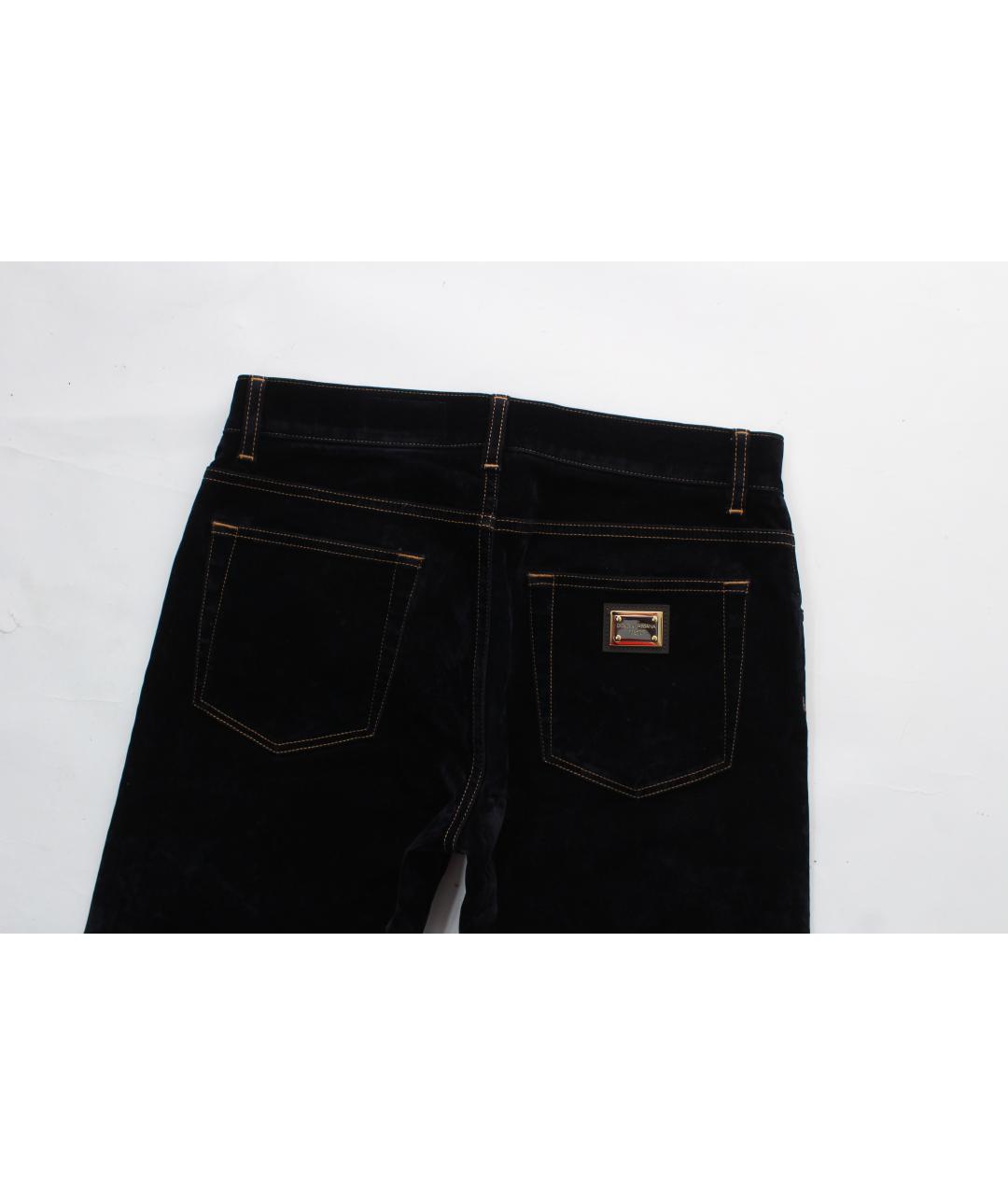 DOLCE&GABBANA Темно-синие хлопко-эластановые джинсы скинни, фото 6