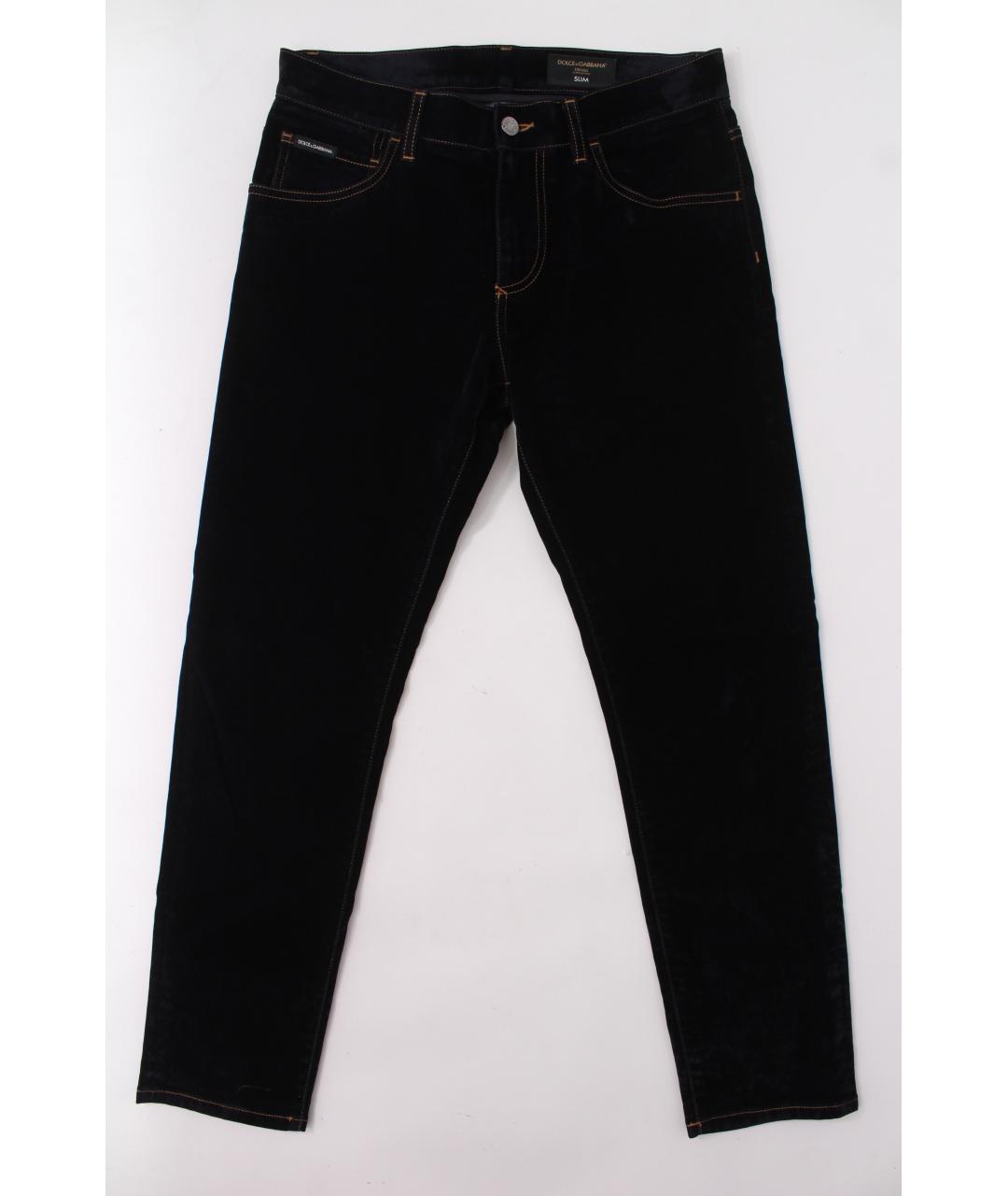 DOLCE&GABBANA Темно-синие хлопко-эластановые джинсы скинни, фото 10