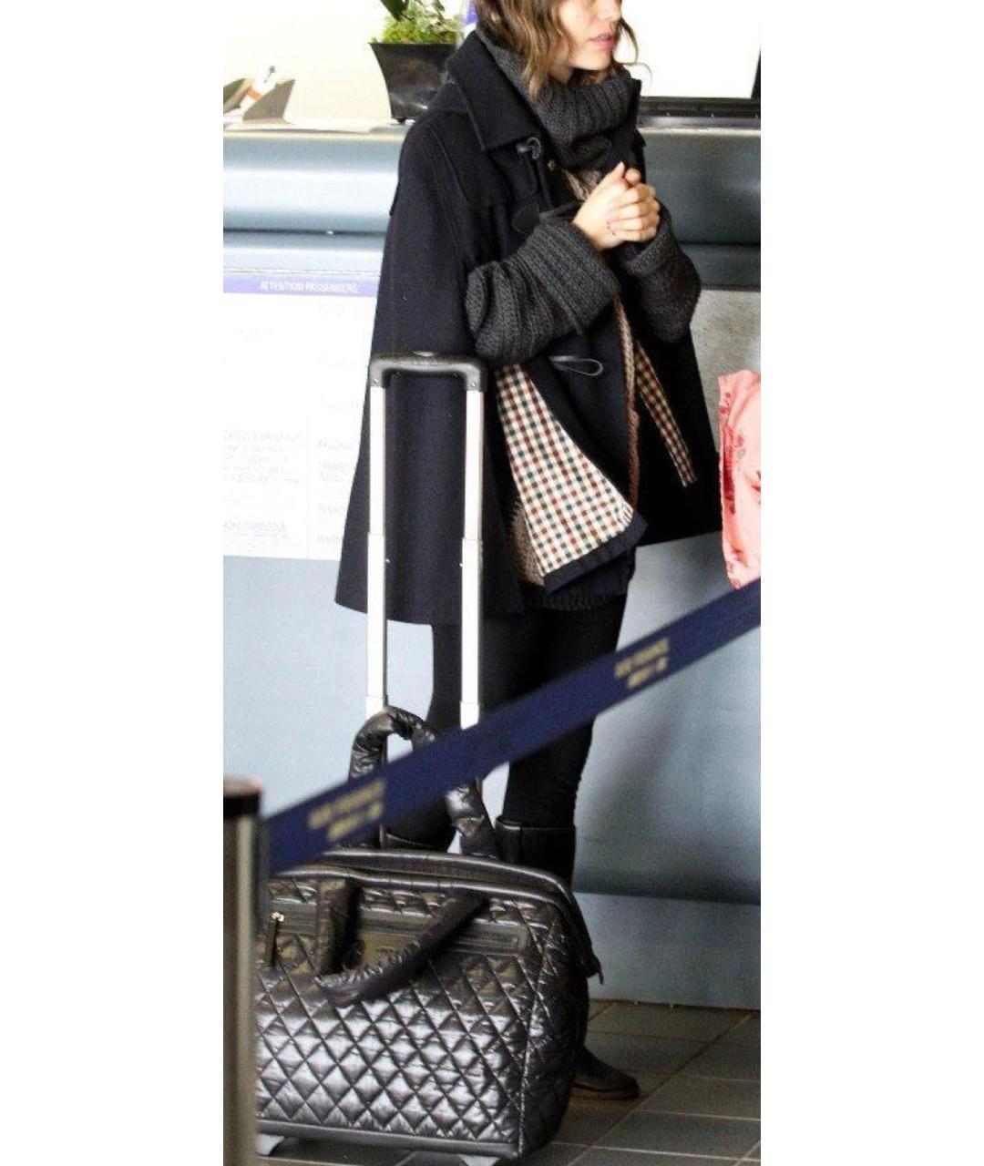 CHANEL Черная кожаная дорожная/спортивная сумка, фото 8