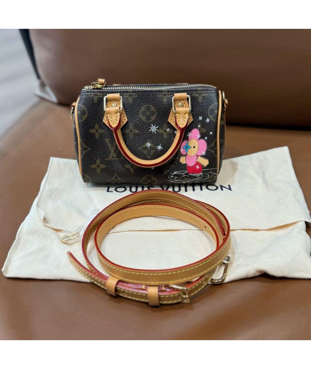 LOUIS VUITTON Коричневая сумка с короткими ручками, фото 3