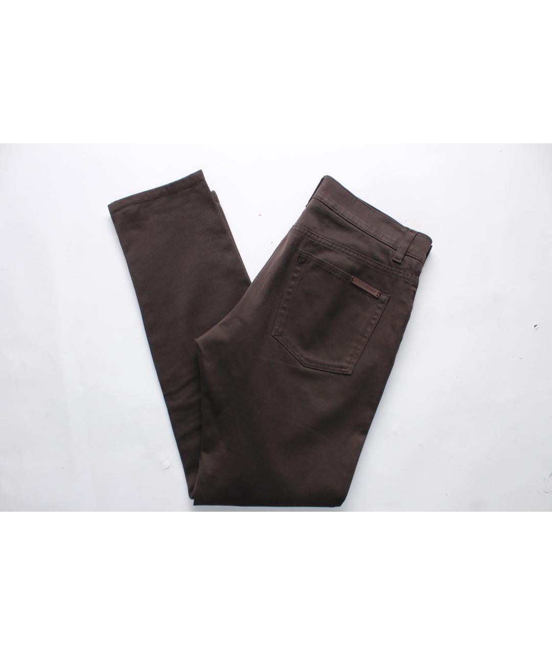 DOLCE&GABBANA Коричневые хлопко-эластановые джинсы скинни, фото 9