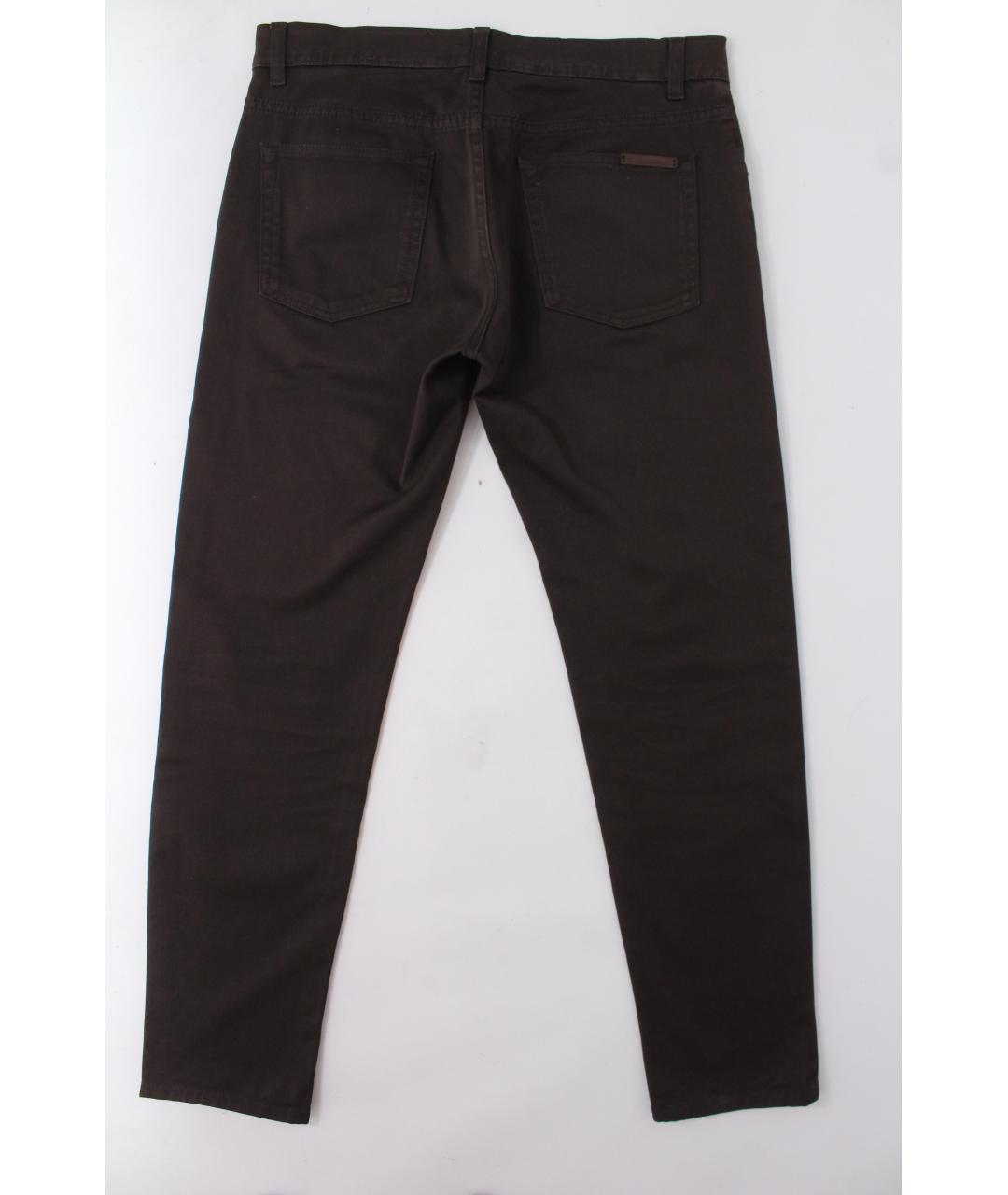 DOLCE&GABBANA Коричневые хлопко-эластановые джинсы скинни, фото 4