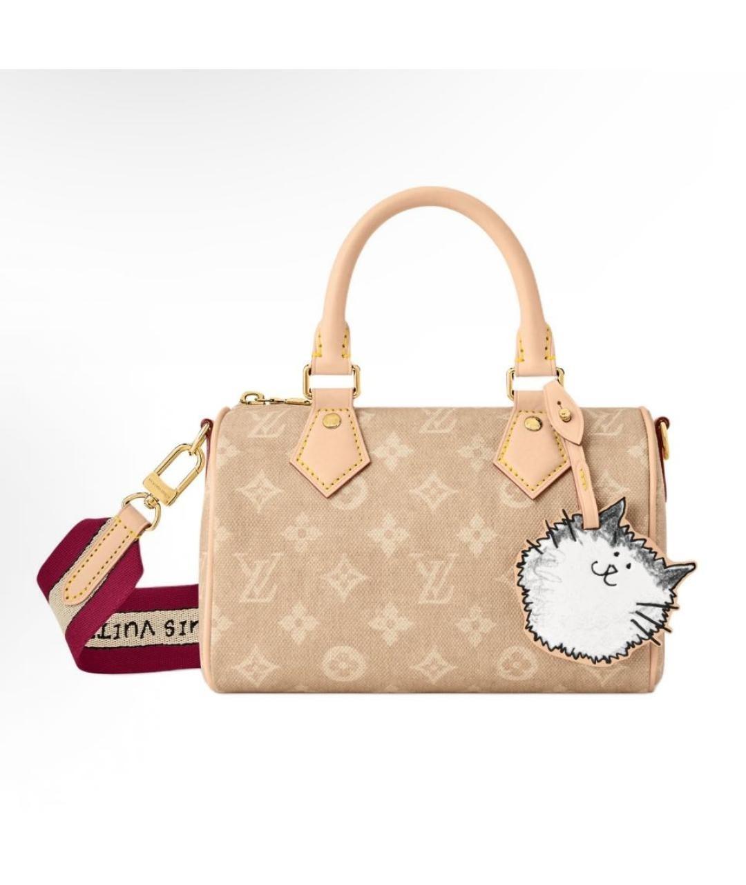 LOUIS VUITTON Бежевая сумка с короткими ручками, фото 6