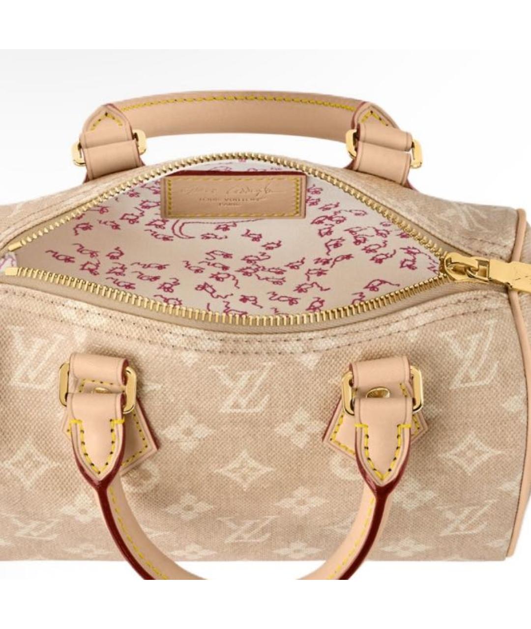 LOUIS VUITTON Бежевая сумка с короткими ручками, фото 3