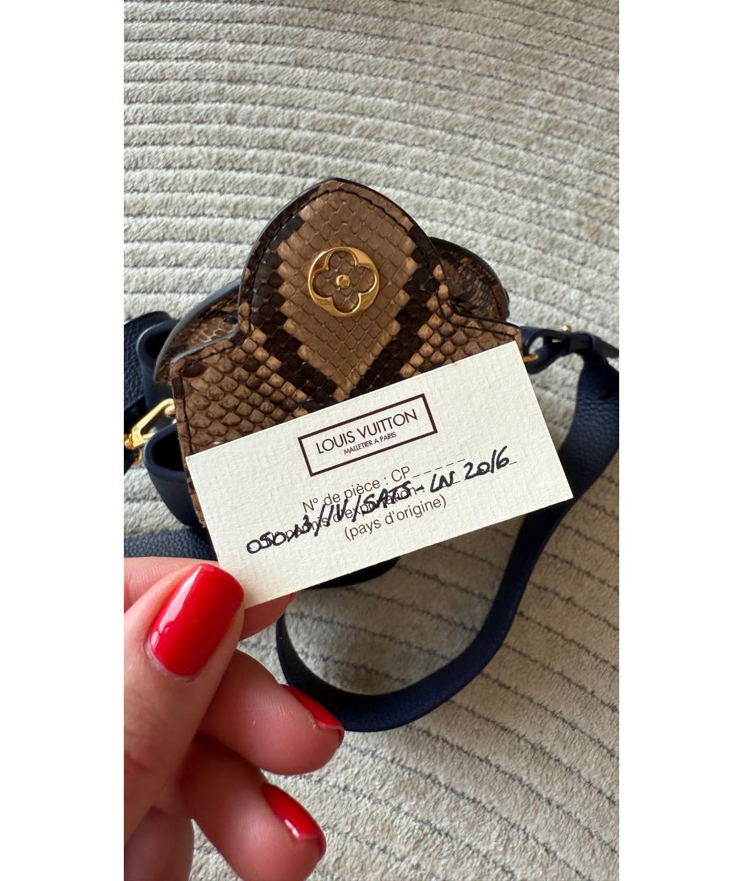 LOUIS VUITTON Синяя кожаная сумка через плечо, фото 6