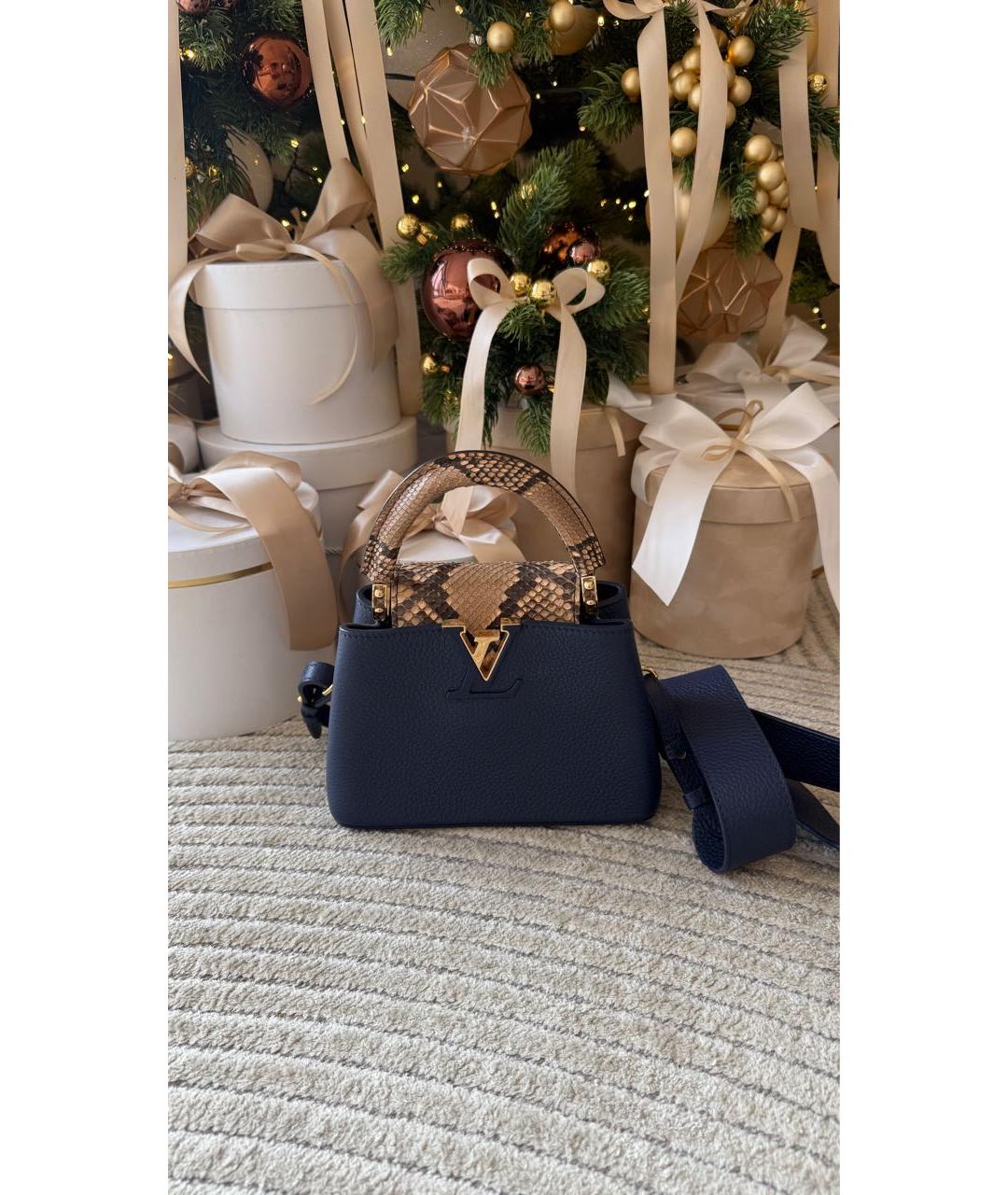 LOUIS VUITTON Синяя кожаная сумка через плечо, фото 2