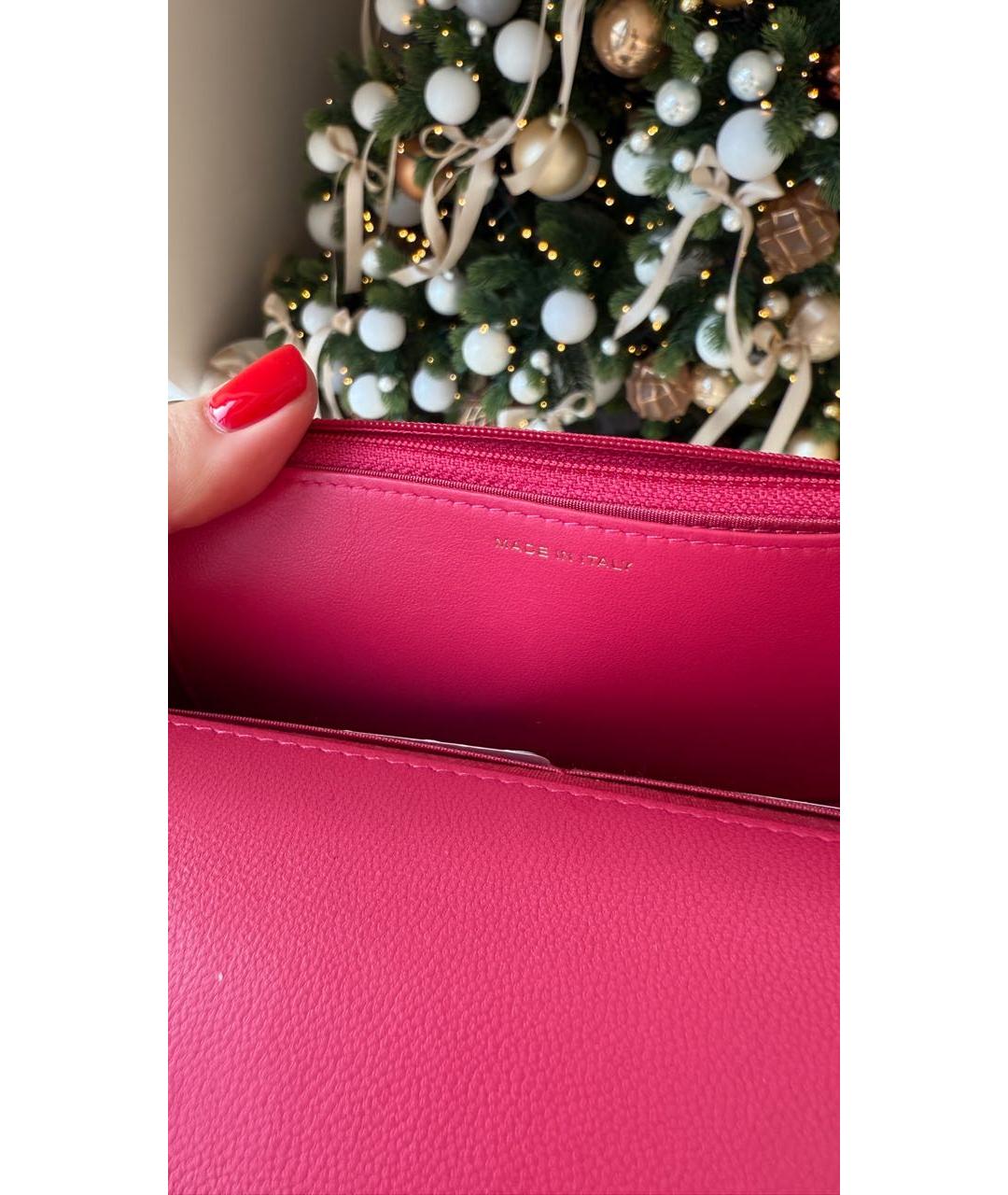 CHANEL Розовая кожаная сумка через плечо, фото 7