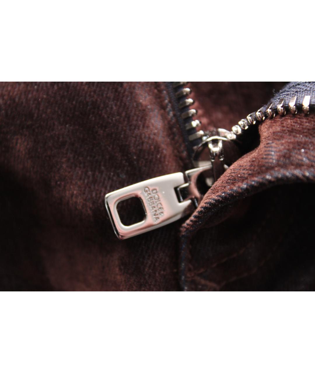 DOLCE&GABBANA Коричневые хлопко-эластановые джинсы скинни, фото 7