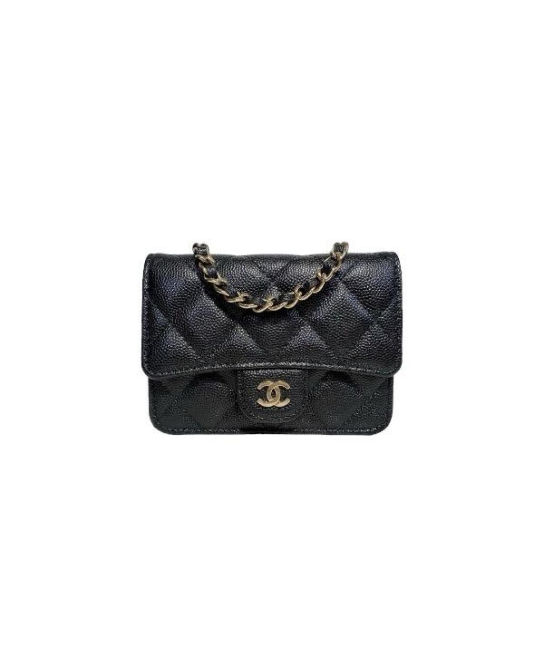 CHANEL Черная кожаная сумка через плечо, фото 9