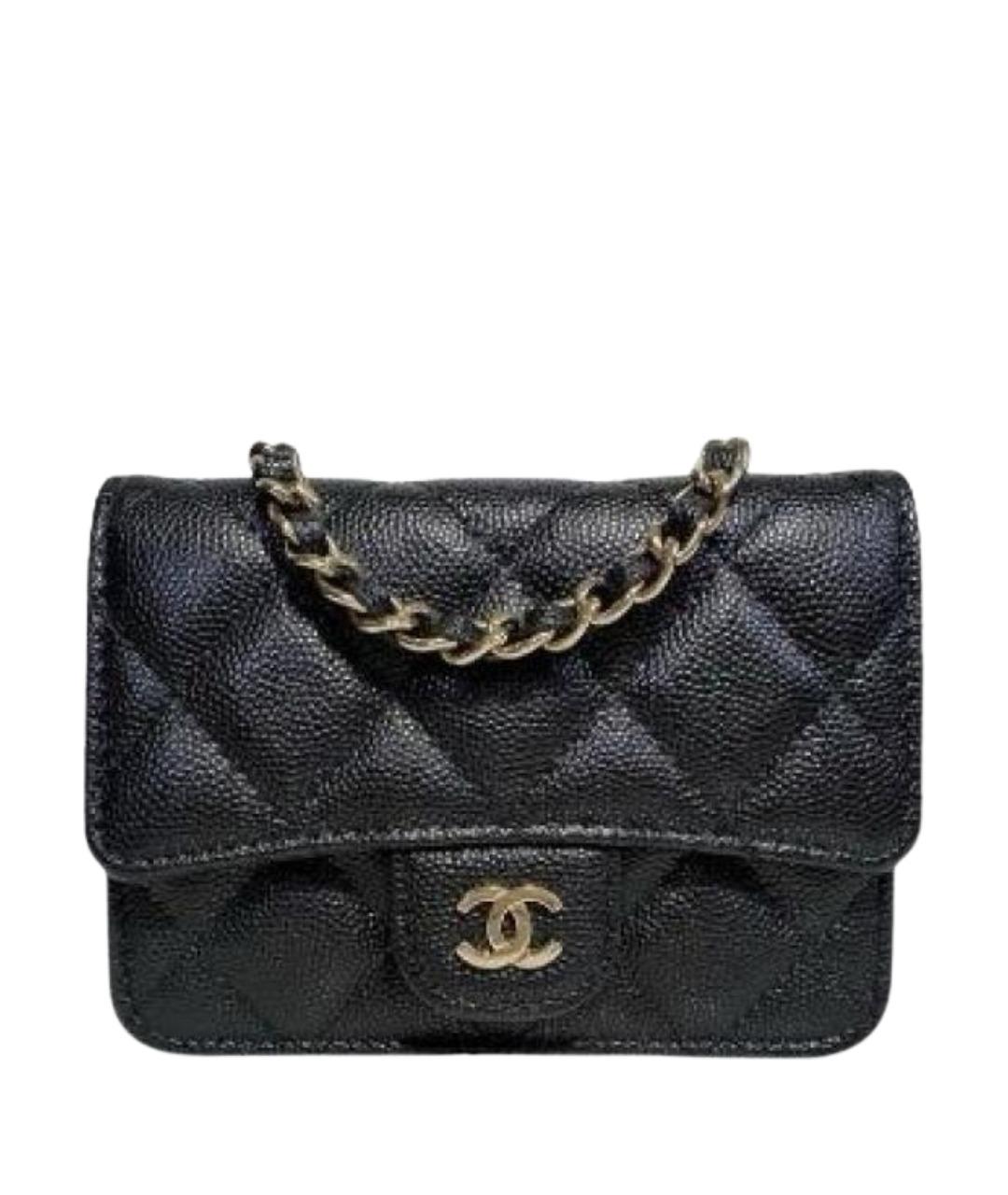 CHANEL Черная кожаная сумка через плечо, фото 1