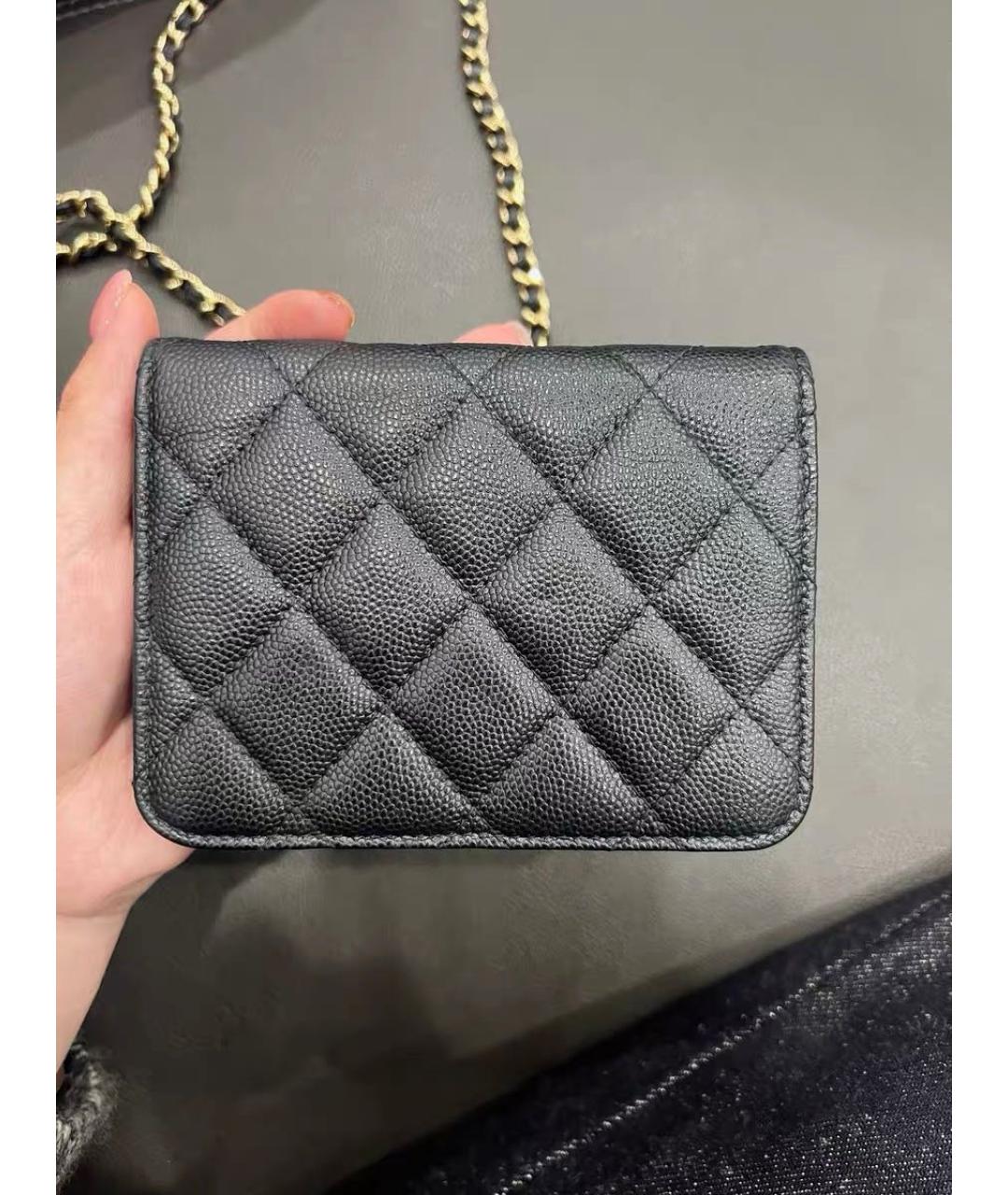 CHANEL Черная кожаная сумка через плечо, фото 3