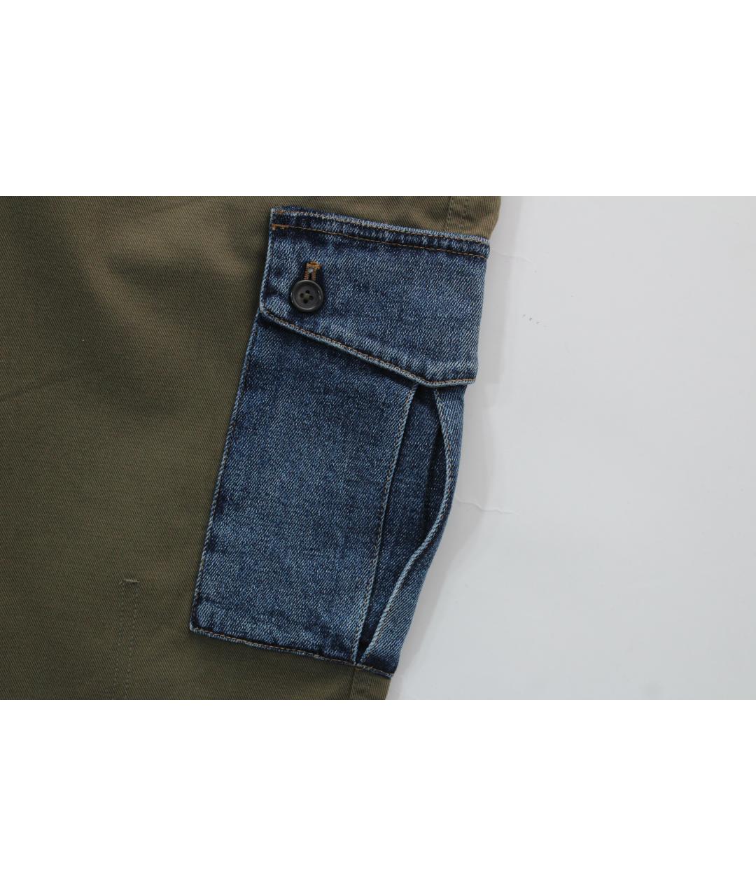 DOLCE&GABBANA Хаки хлопковые повседневные брюки, фото 3