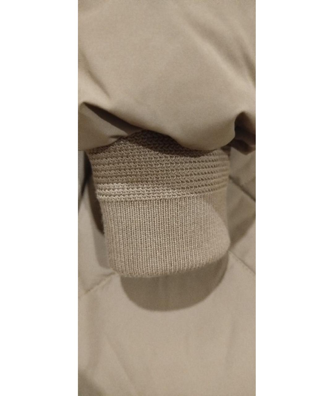 BURBERRY Бежевый полиамидовый пуховик, фото 6