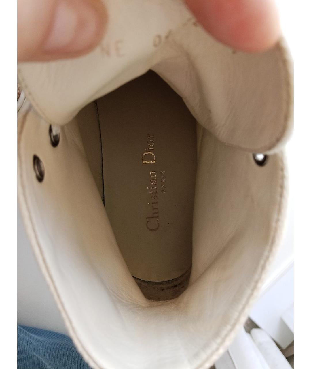 CHRISTIAN DIOR Горчичные текстильные кеды, фото 5