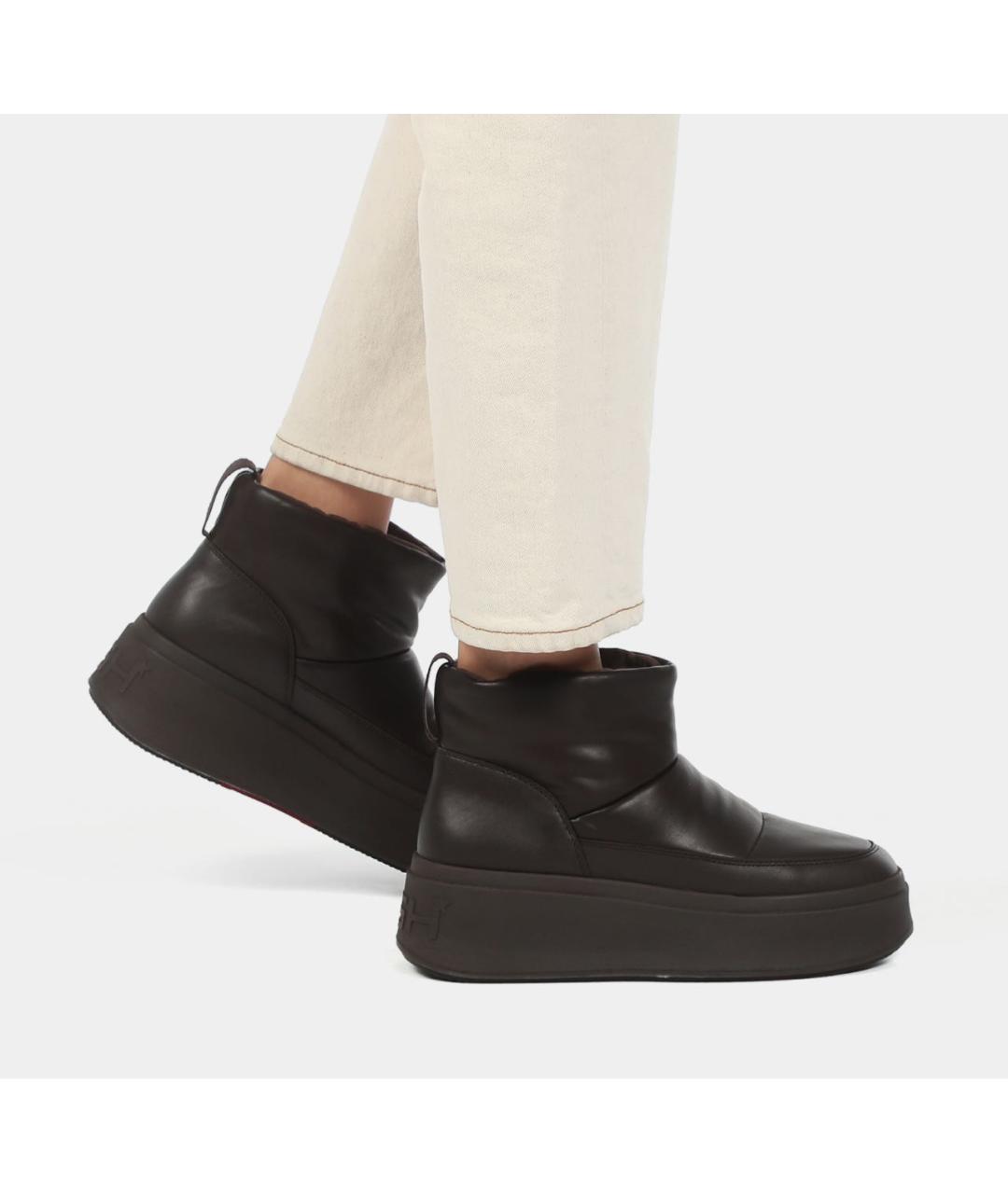 ASH Коричневые кожаные полусапоги, фото 4