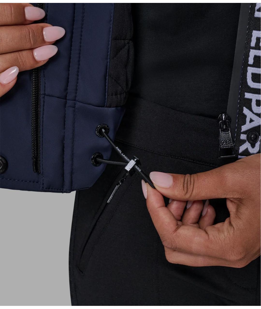 KARL LAGERFELD Темно-синяя полиэстеровая куртка, фото 8