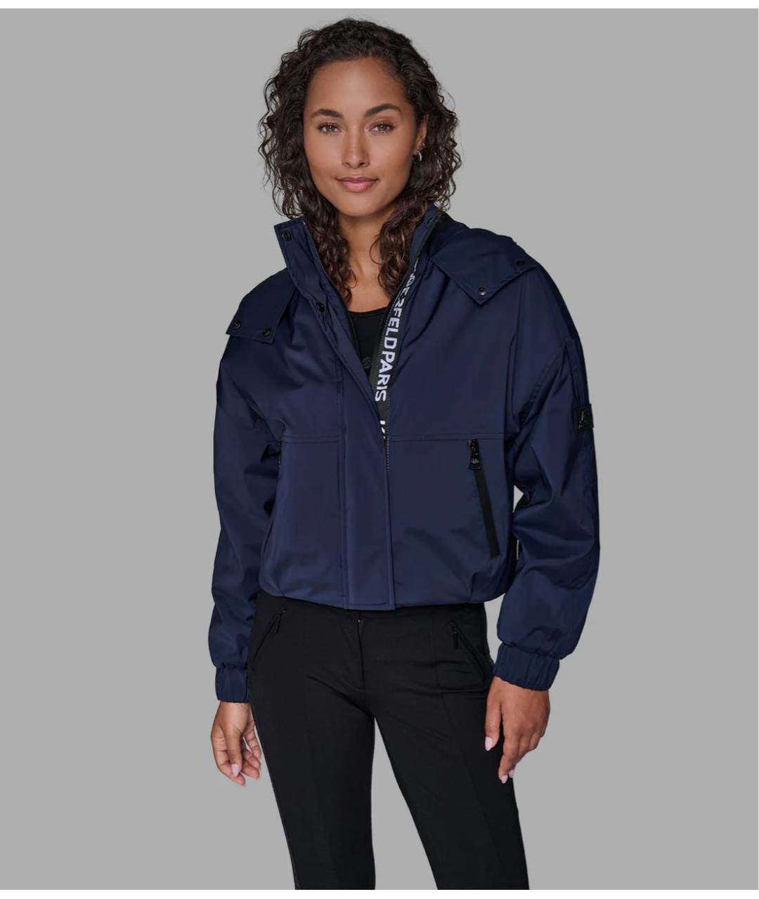 KARL LAGERFELD Темно-синяя полиэстеровая куртка, фото 2