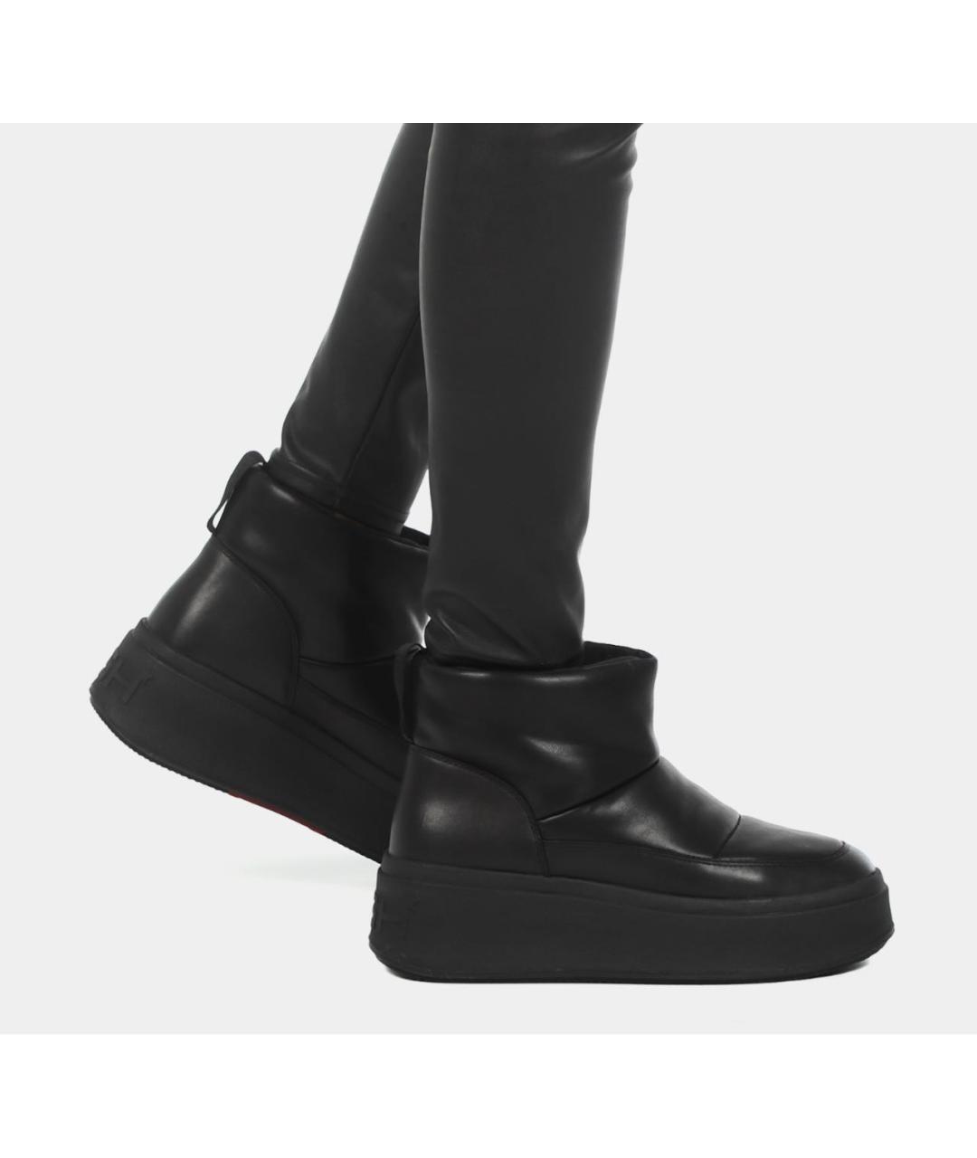 ASH Черные полусапоги из искусственной кожи, фото 4