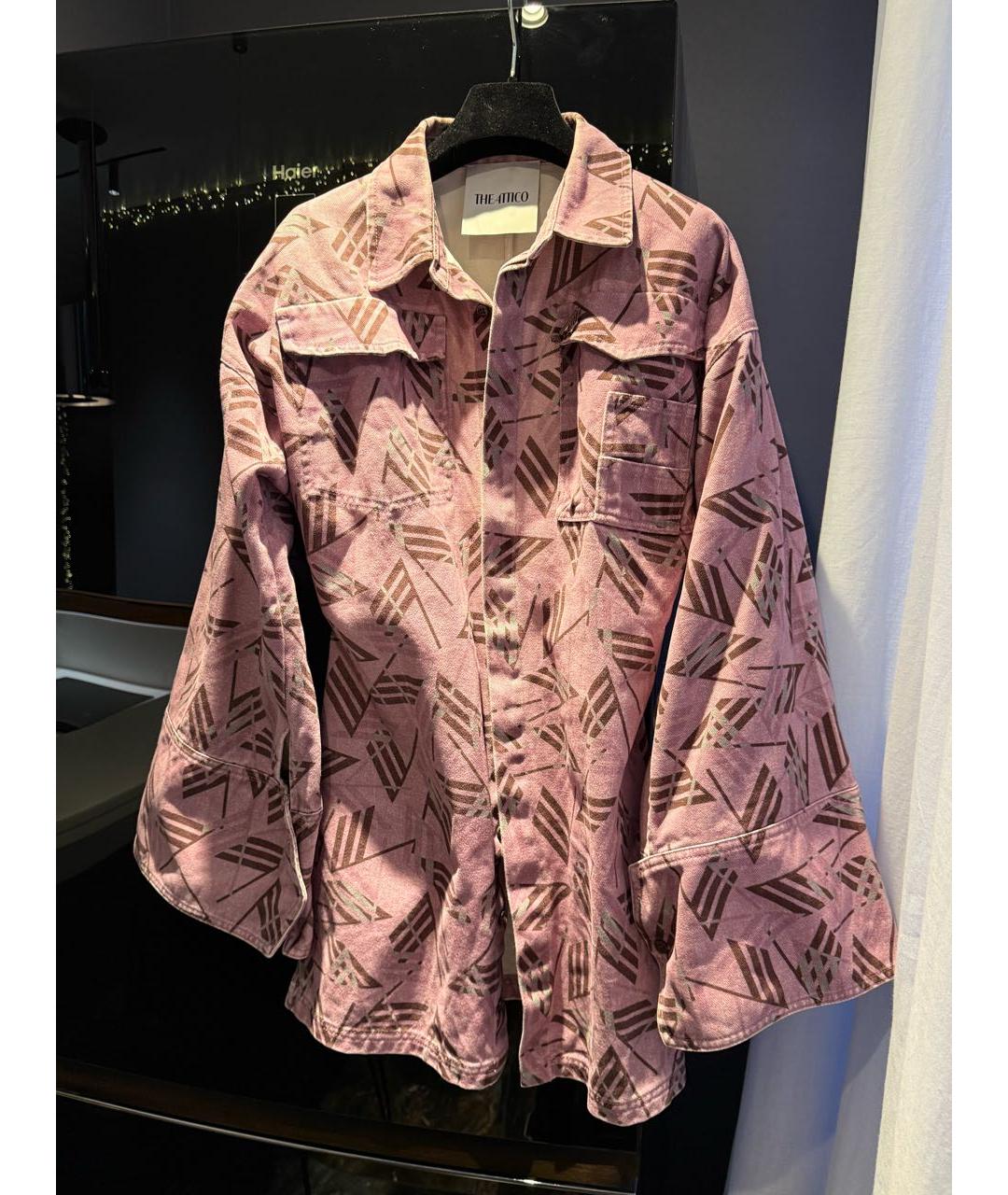 THE ATTICO Розовое деним платье, фото 2