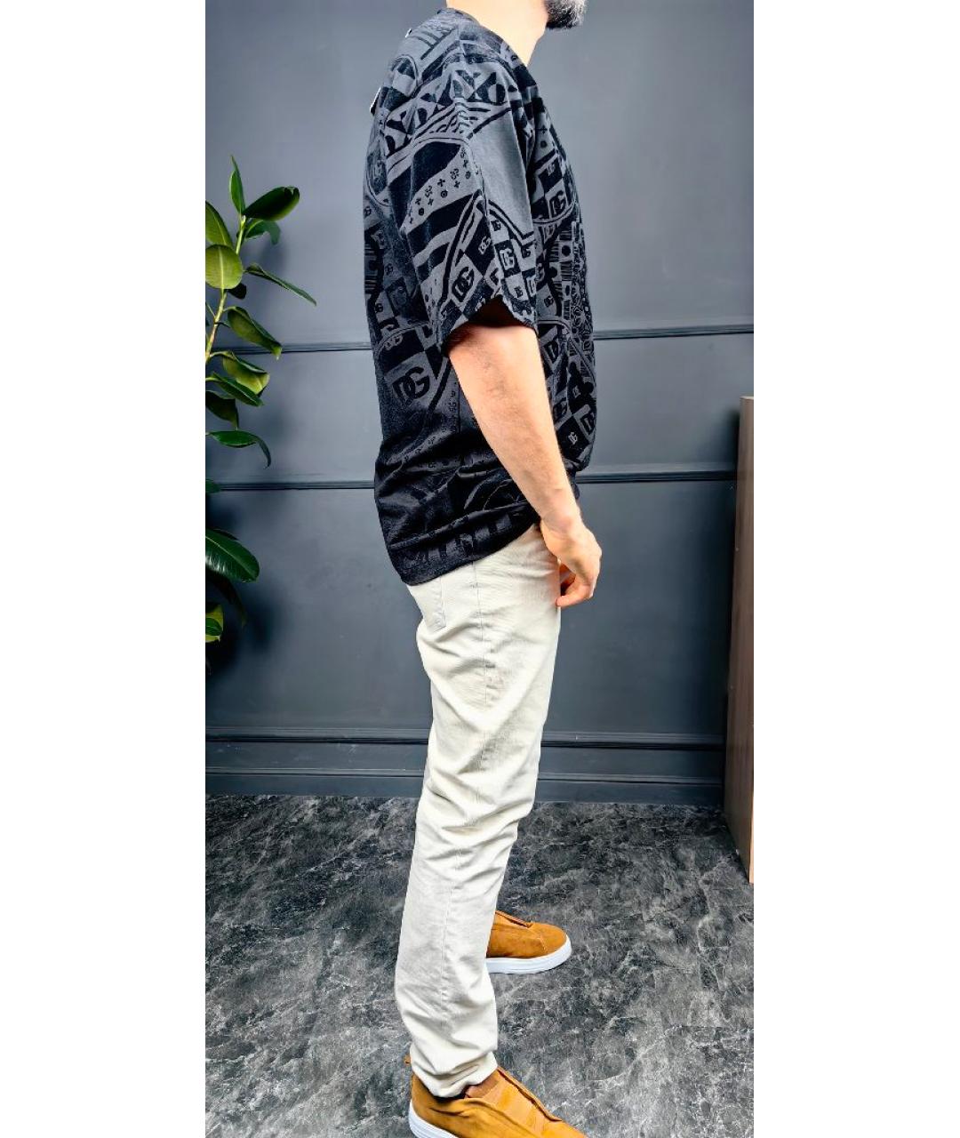 DOLCE&GABBANA Черная хлопковая футболка, фото 7