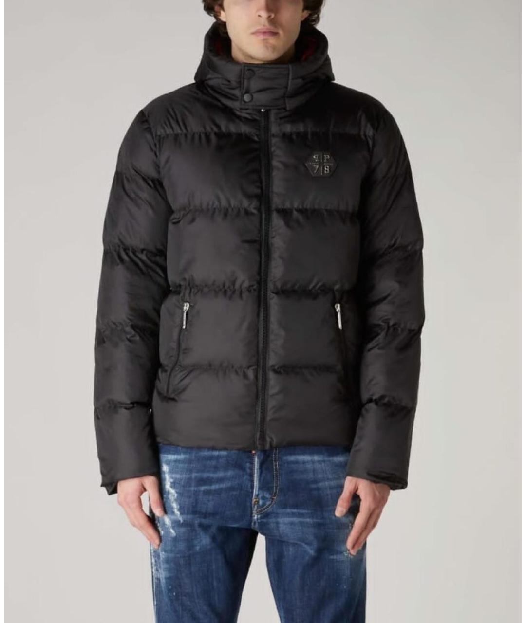 PHILIPP PLEIN Черный полиэстеровый пуховик, фото 6